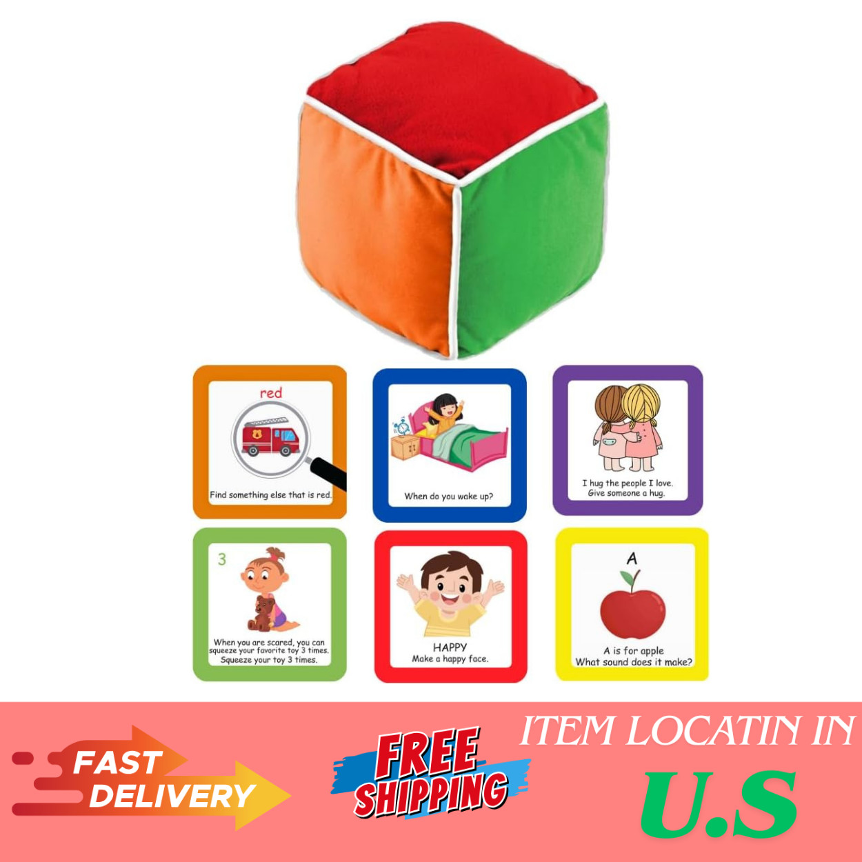 Thought-Spot Play & Learn Cube | Roll and Play Game for Toddlers | First Educat
