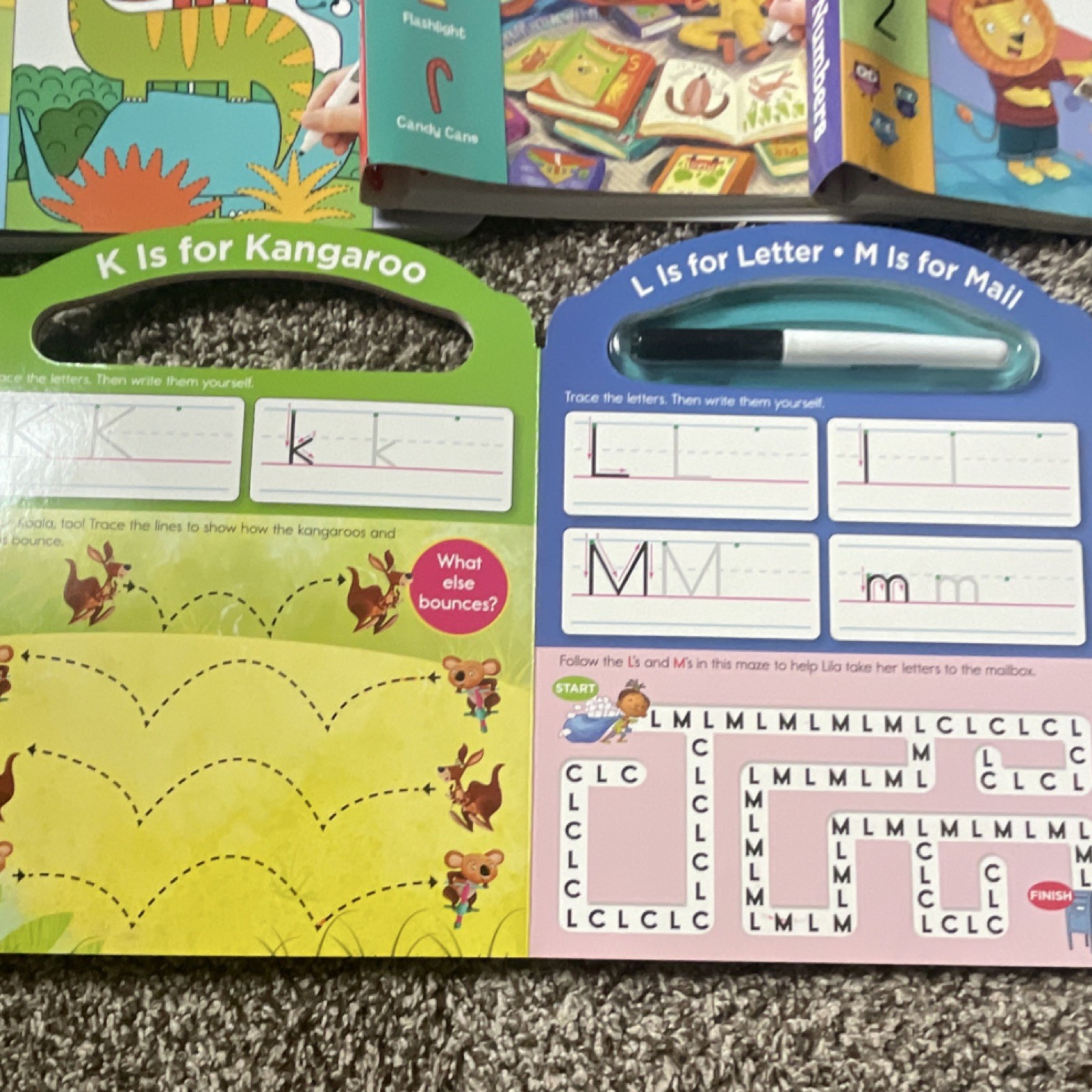 Highlights Write-On Wipe-Off Preschool Activity Books Alphabet/Letters 3-5 yrs