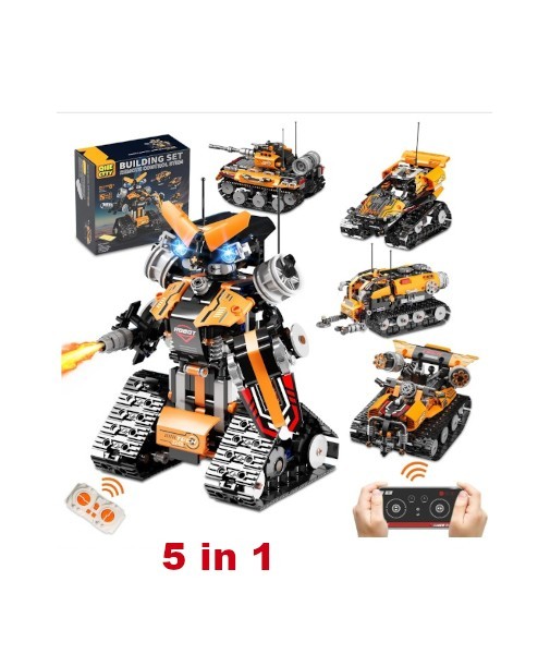 STEM – Robot, Car, Tank – 5 in 1 Remote & APP Controlled Building Kit – 600 Pc