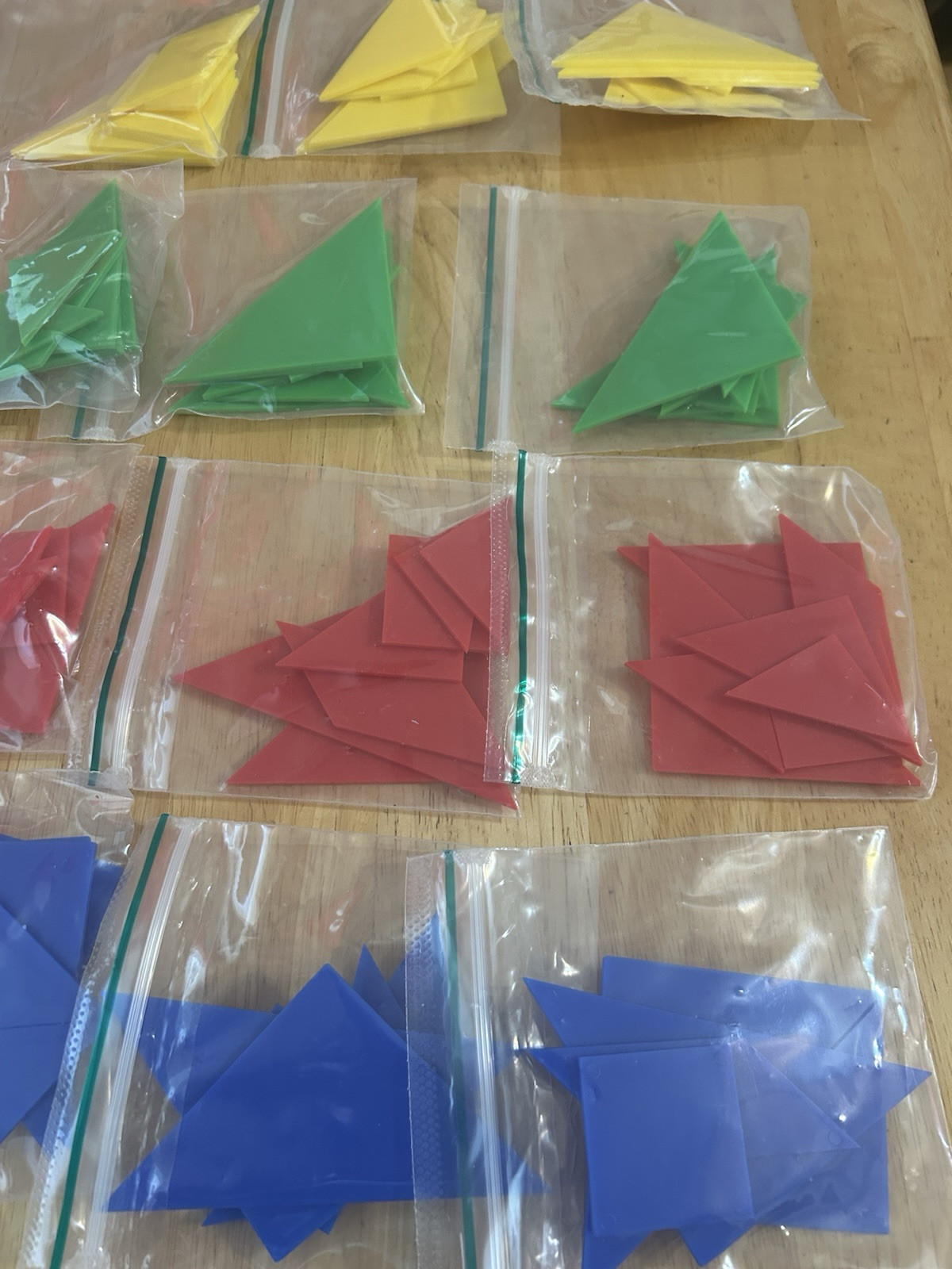 Lot of 169Plastic Tanagram Math Manipulative Fractions Shapes Homeschool