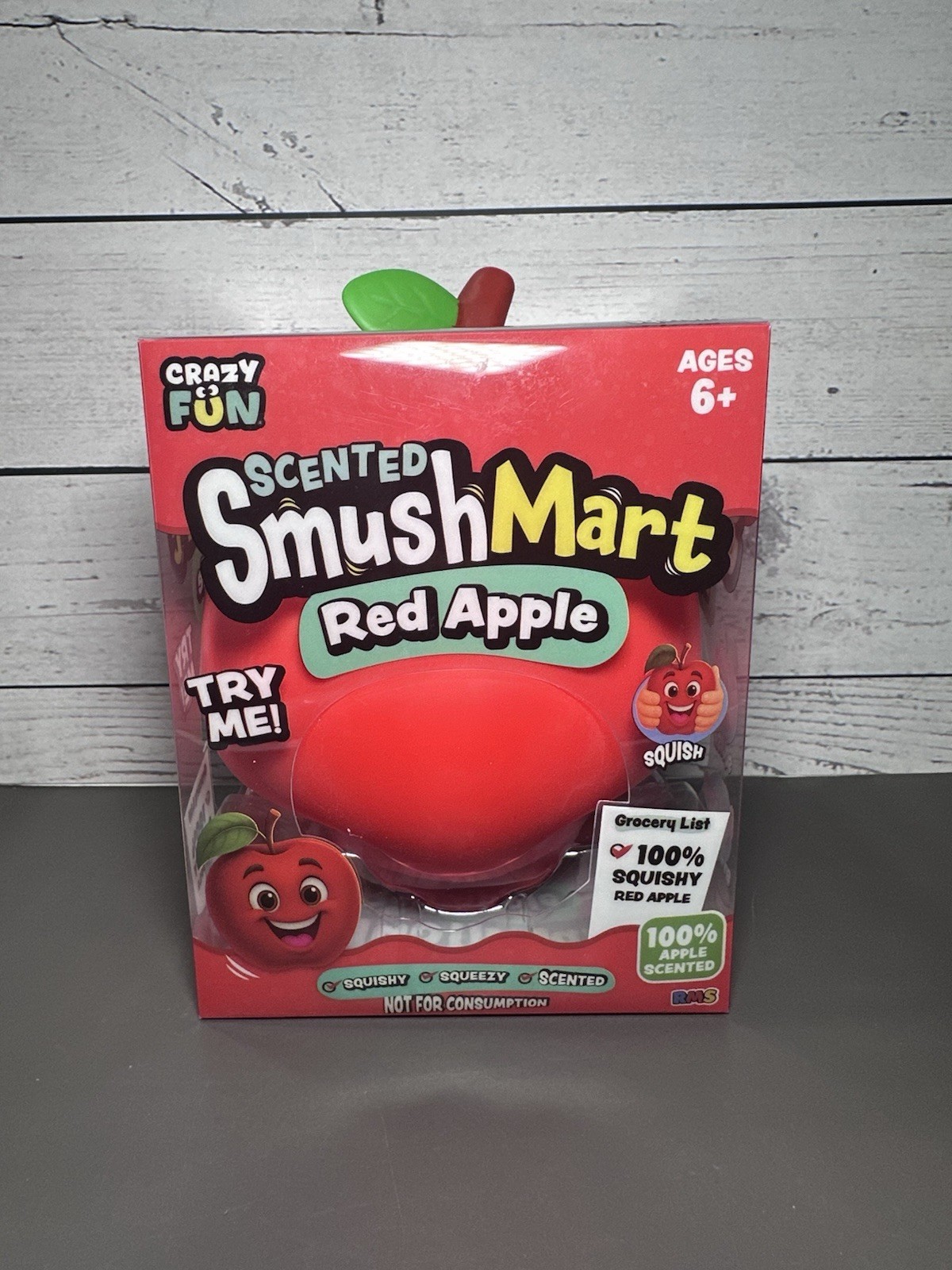 Crazy Fun SmushMart Scented Red Apple Squishy Squeeze Toy Ages 6+