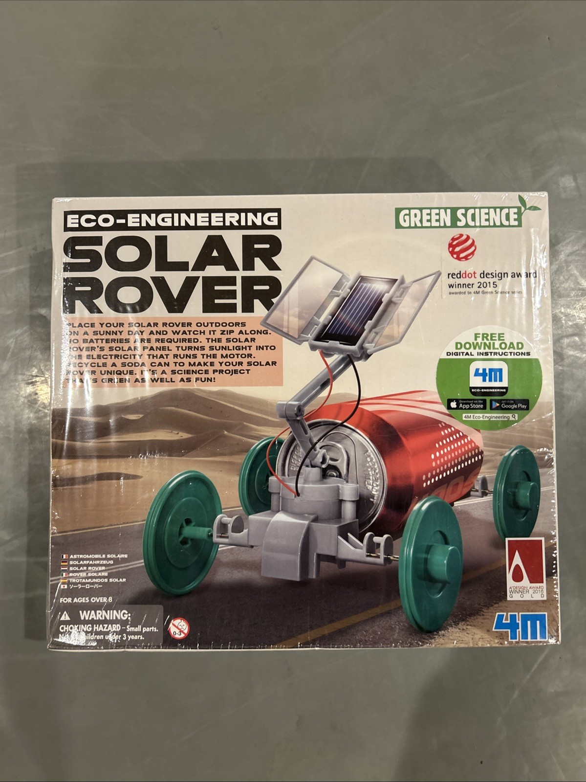 New 4M Green Science Eco-Engineering Solar Rover Kit in Box