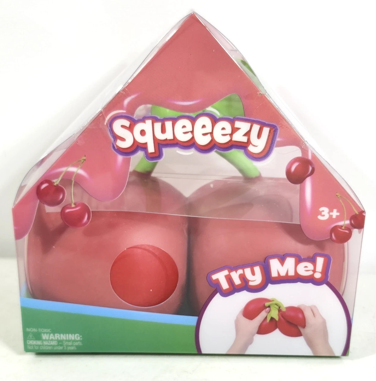 Sunny Days Jumbo Squeezy Cherry Squishy Toy 🍒 Stress Relief Sensory Fidget NEW