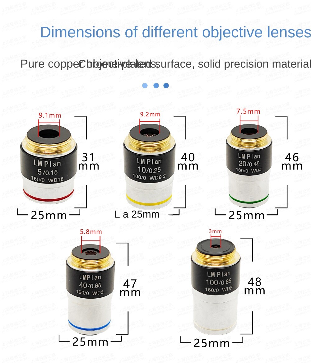 LMPlan 5X-100X Metallographic Microscope 195 Plan semi apochromatic objective