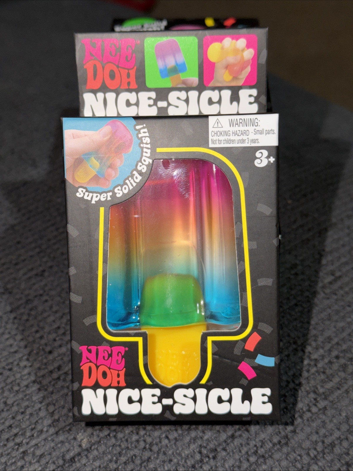 NeeDoh Nice-Sicle Rainbow Popsicle Squishy NEW Schylling Pink/Teal