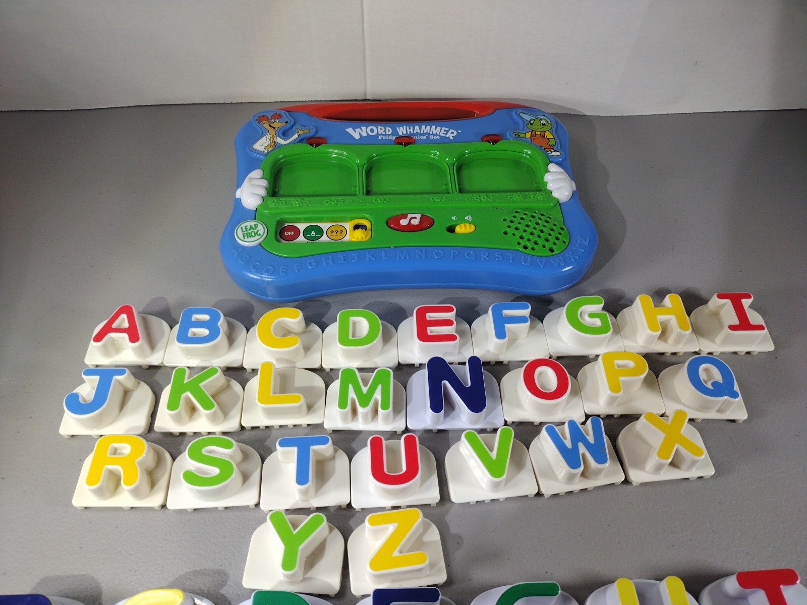 LeapFrog Fridge Phonics Word Whammer Set Complete 26 Magnetic Letters 23 Extra