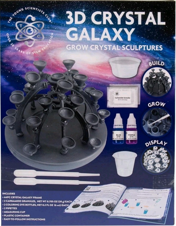 3D Crystal Galaxy Grow Crystal Sculptures STEM (New Sealed)