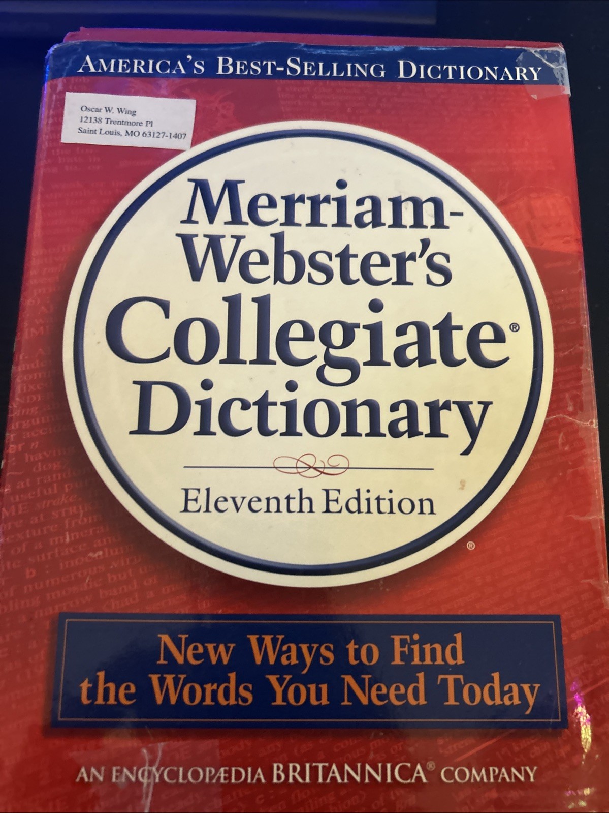 Merriam-webster Collegiate Dictionary 11th Editiondictionary Printed/electronic