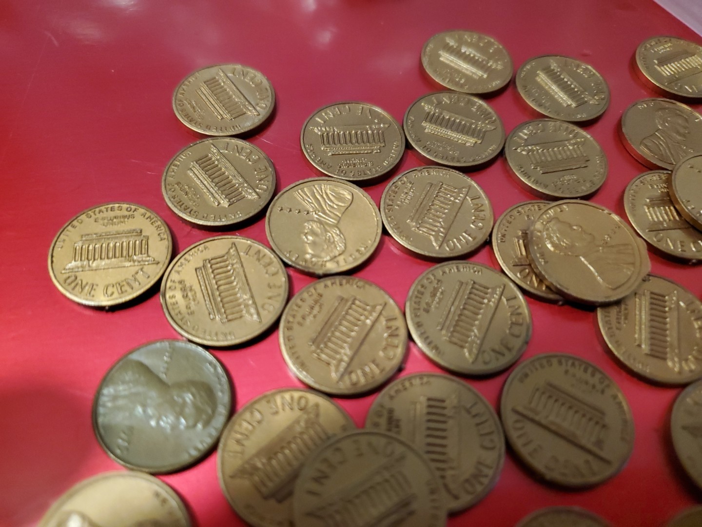 VTG Media Money Plastic Pennies Lot 72 Pieces Realistic Math Manipulative