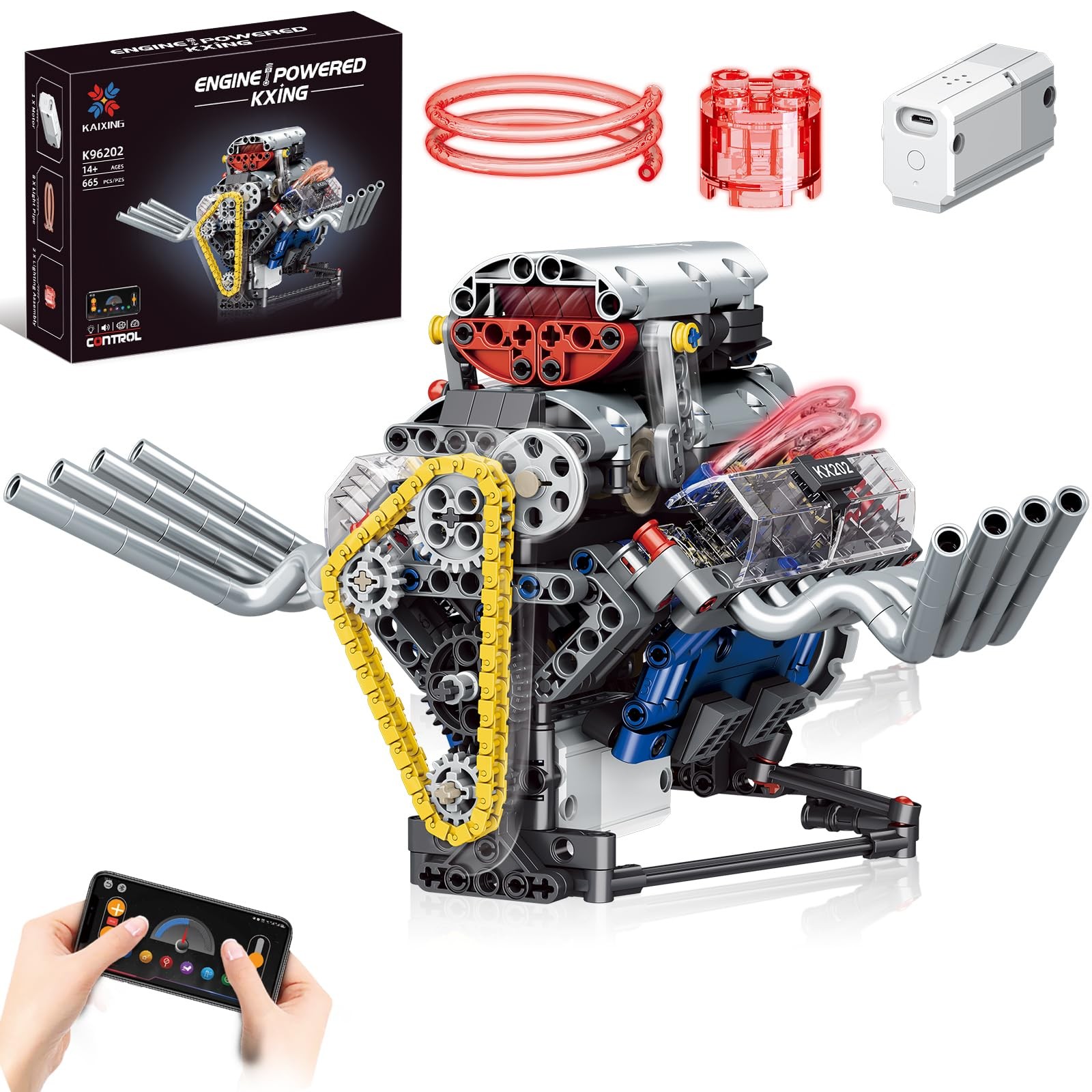 V8 Engine Building Set,Build Your Own Mini Engine That Works, Physical Scienc…