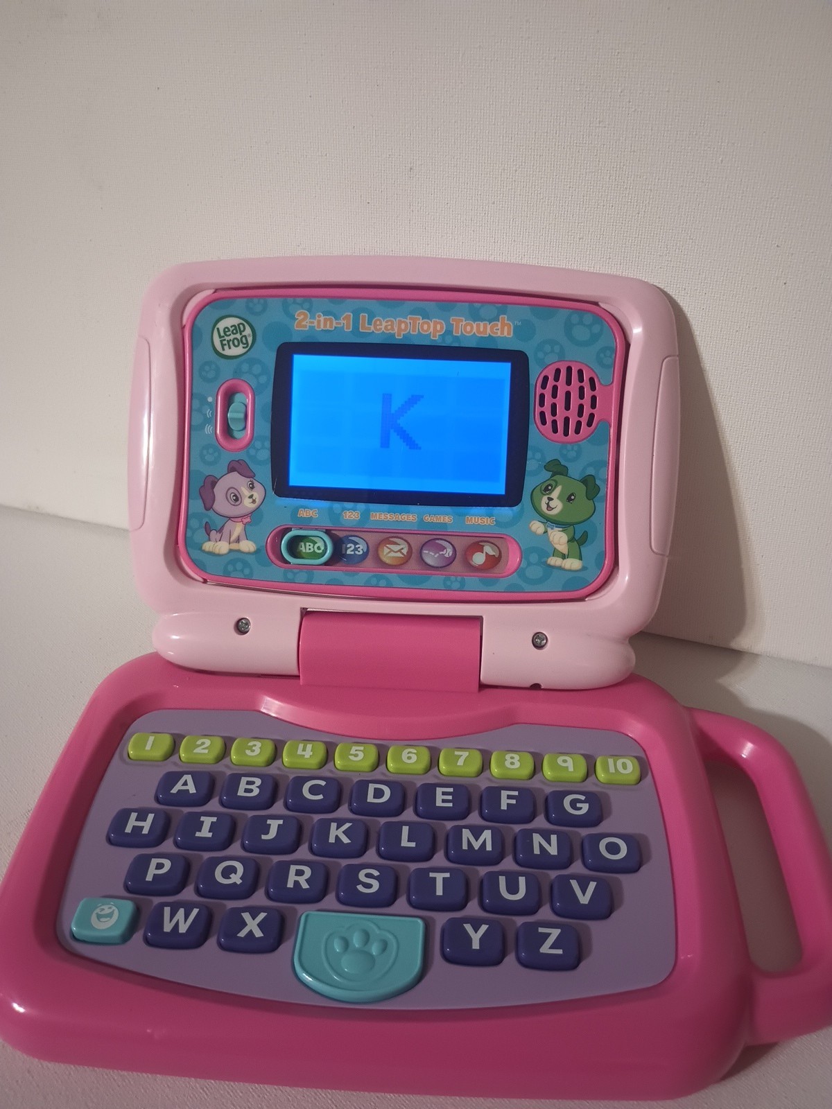 Leap Frog 2-in-1 LeapTop Touch For Kids Educational Laptop Toy Pink Tested Works