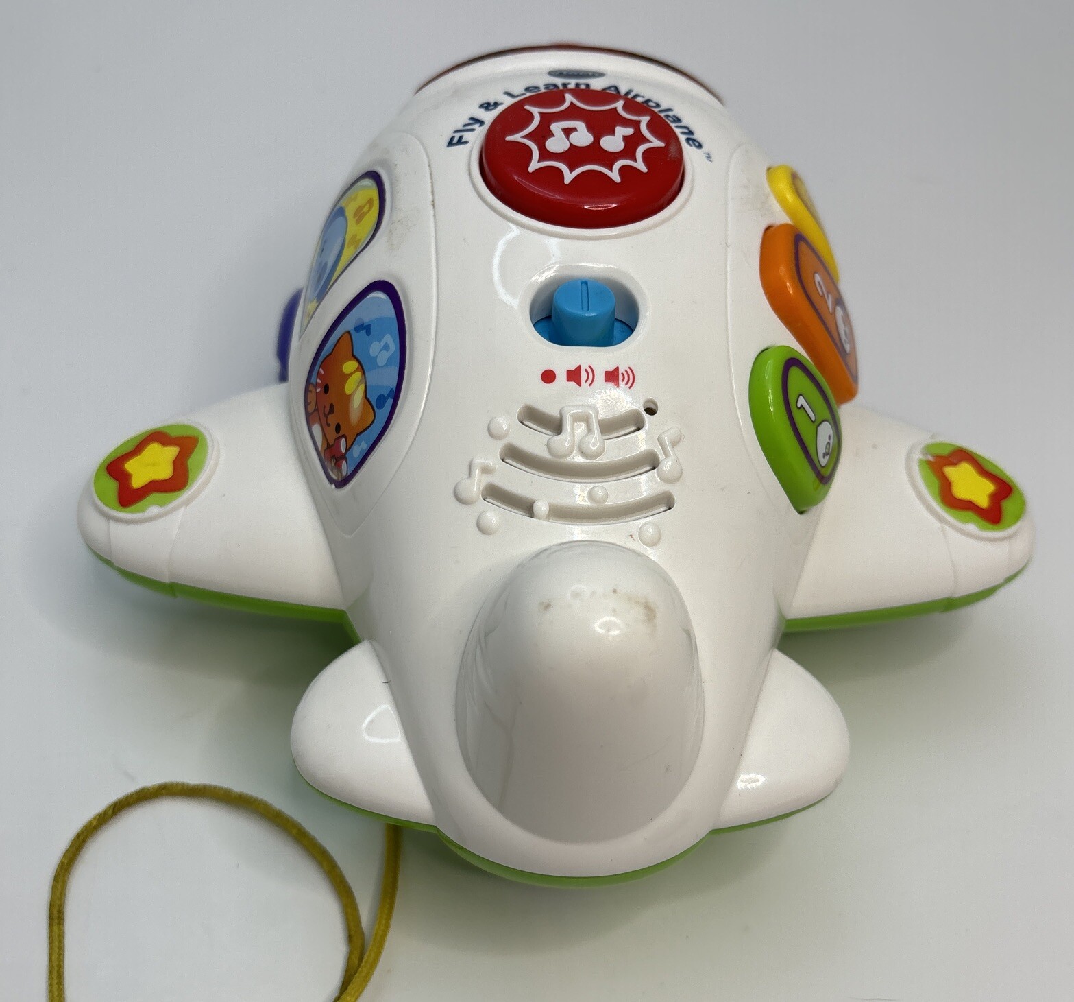 VTECH Fly And Learn Airplane Pull Toy Lights & Sounds