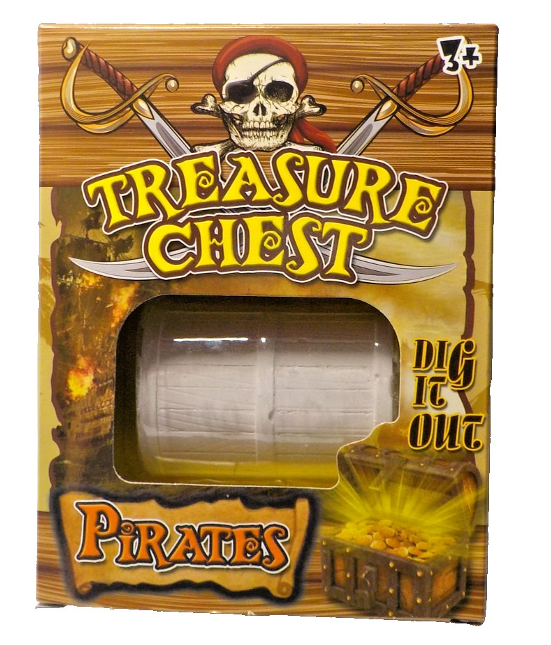 Pirate Treasure Chest Excavation Dig Kit – Be an Explorer! Dig & Discover