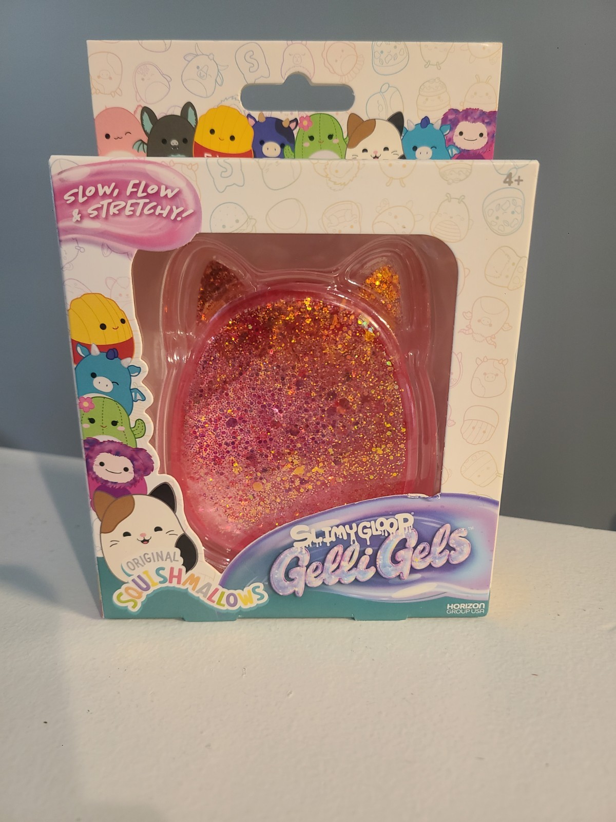 Orange & pink Squishmallows Gelli Gels Slow-Flow Stretch Toy – New & Unopened