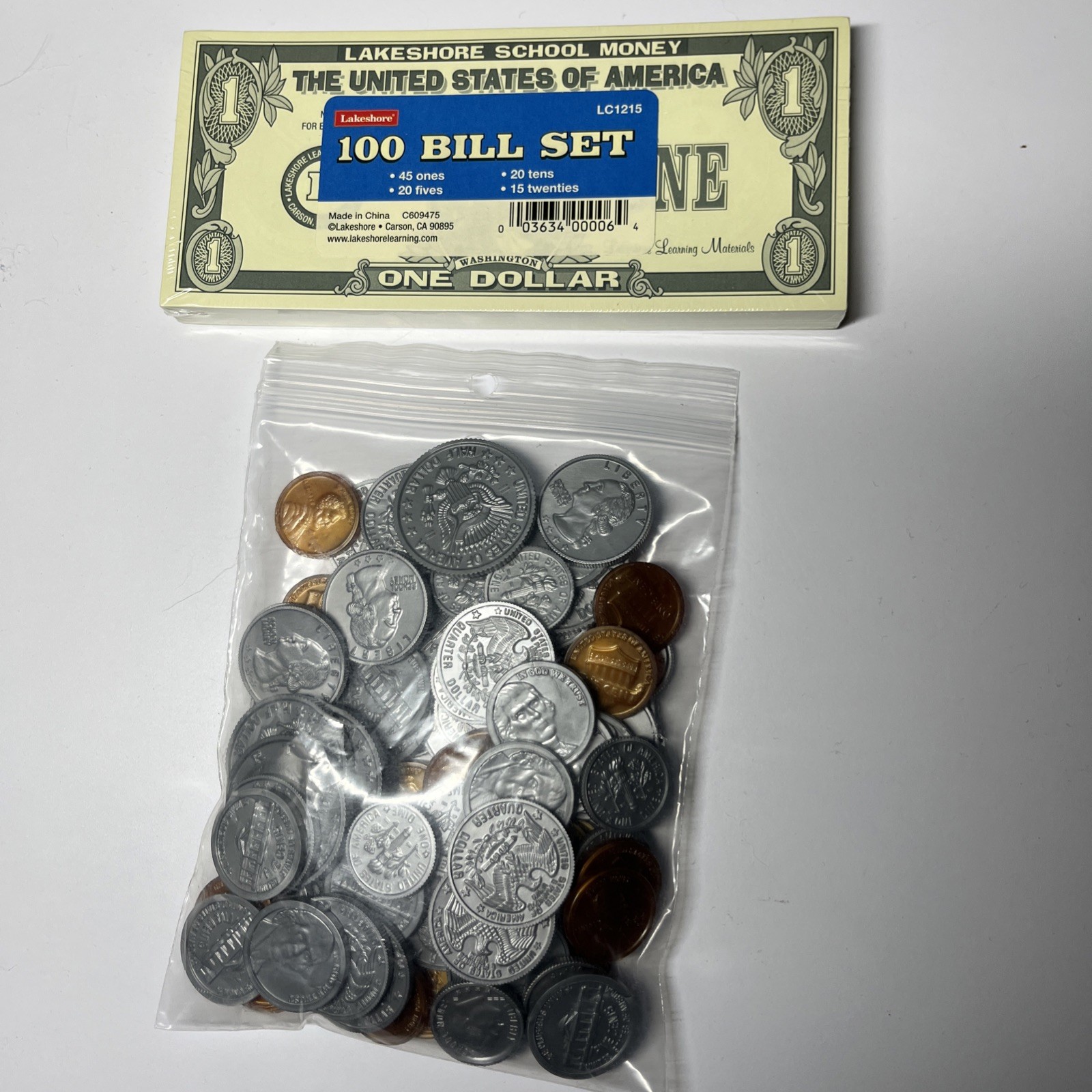 New In Bag, Lakeshore Starter Cash Pack, Bill Set & 100 Pcs Coin set, Education