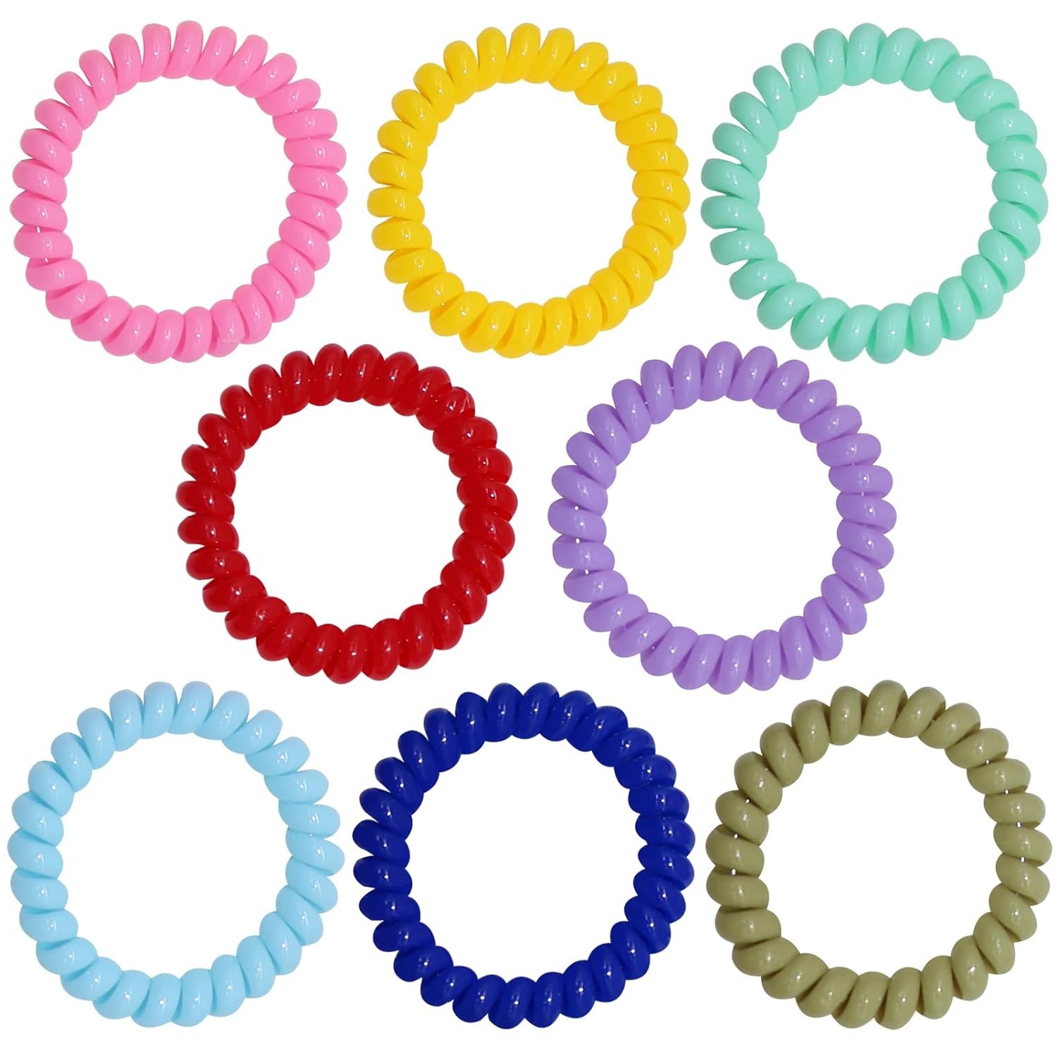 Sensory Chew Bracelets for Boys and Girls, 8 Pack Stretchy Coil Bracelet Fidget