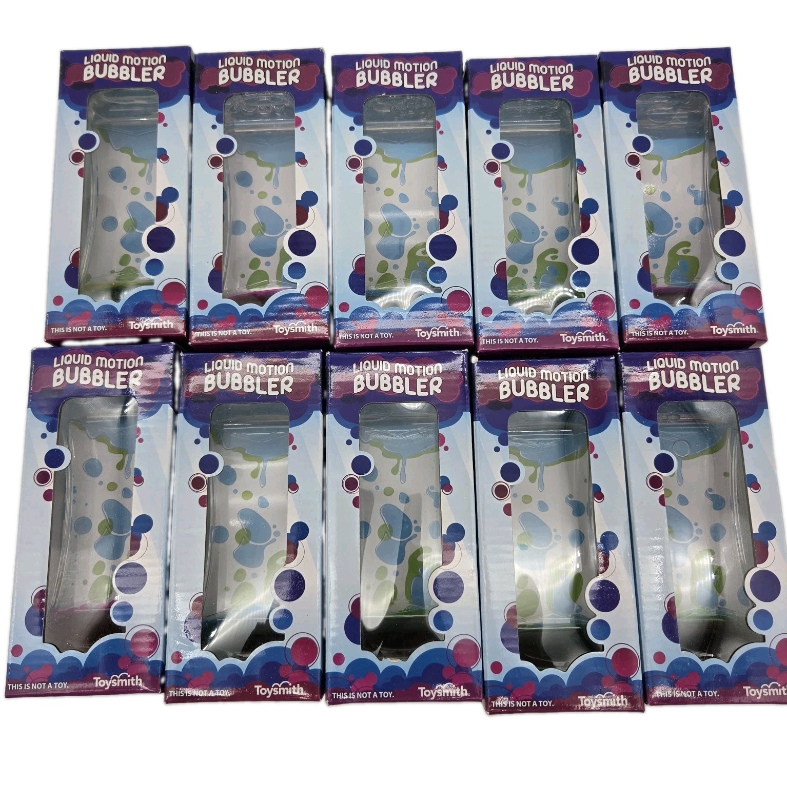 Toysmith Liquid Motion Bubblers Sensory Fidget Stress Relief Lot Of 10 Kids