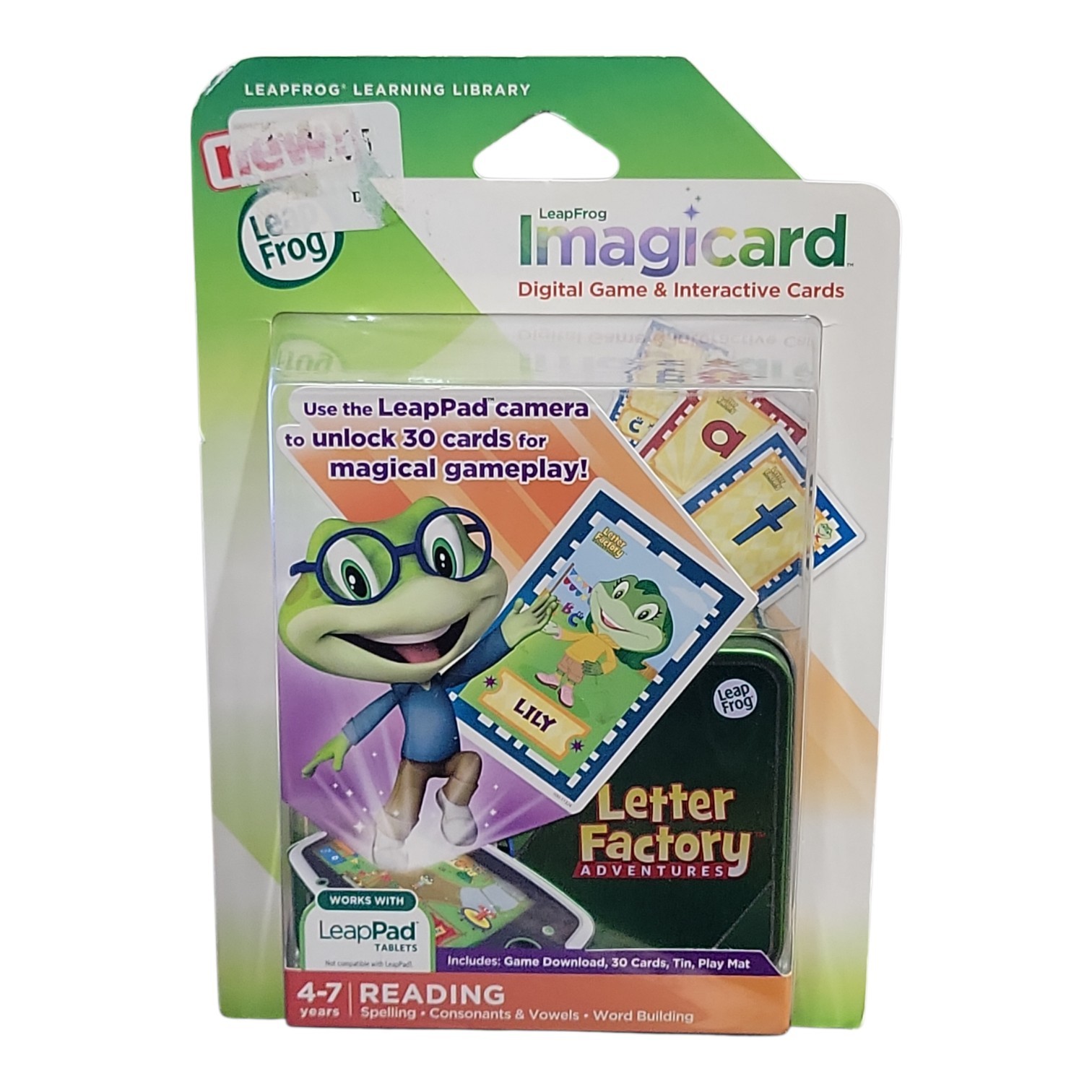 LeapFrog Imagicard Letter Factory Adventures Reading Learning Game LeapPad 4-7
