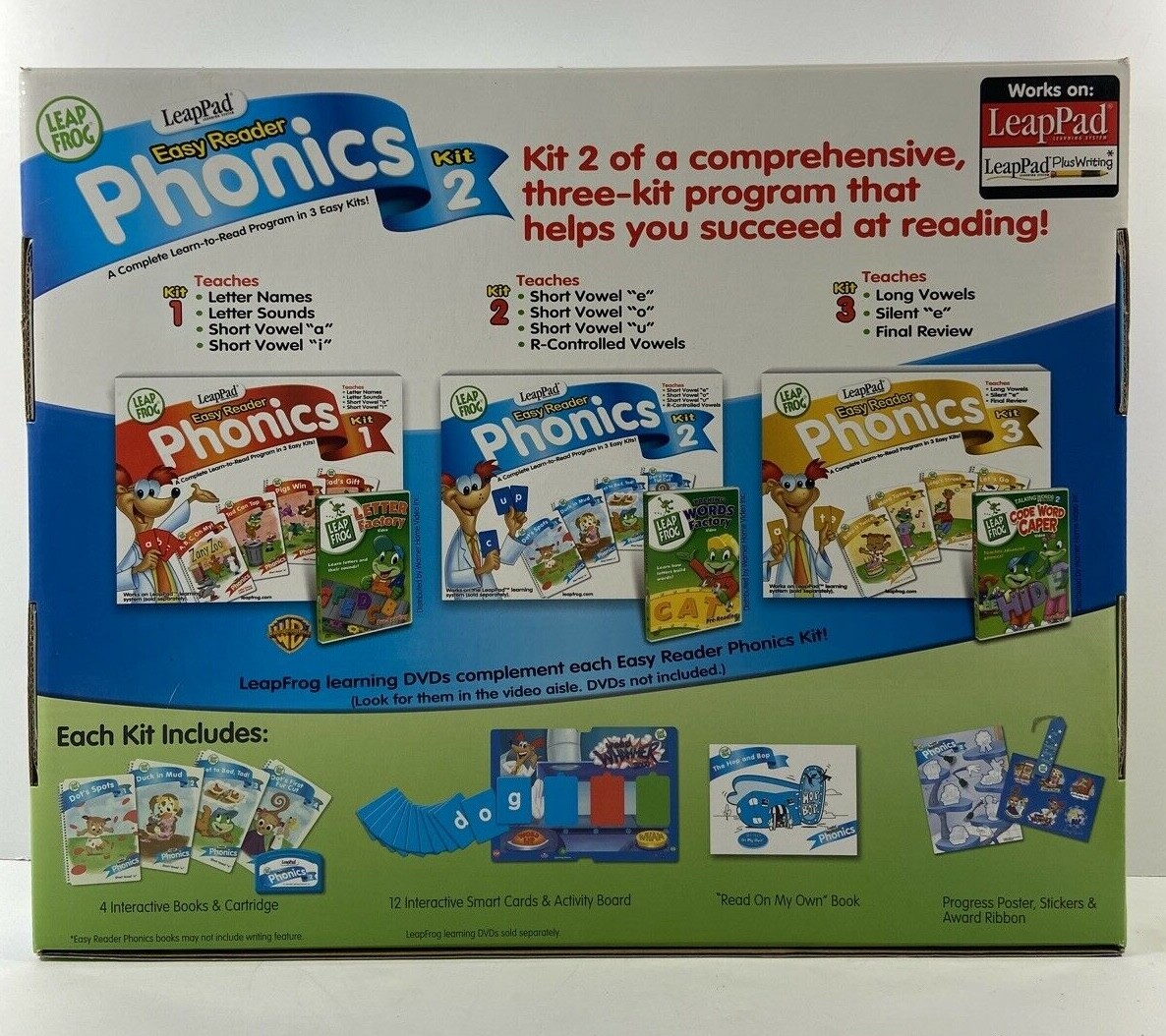 LeapPad Easy Reader Phonics Kit 2 Pre K – 1st Grade Educational Games