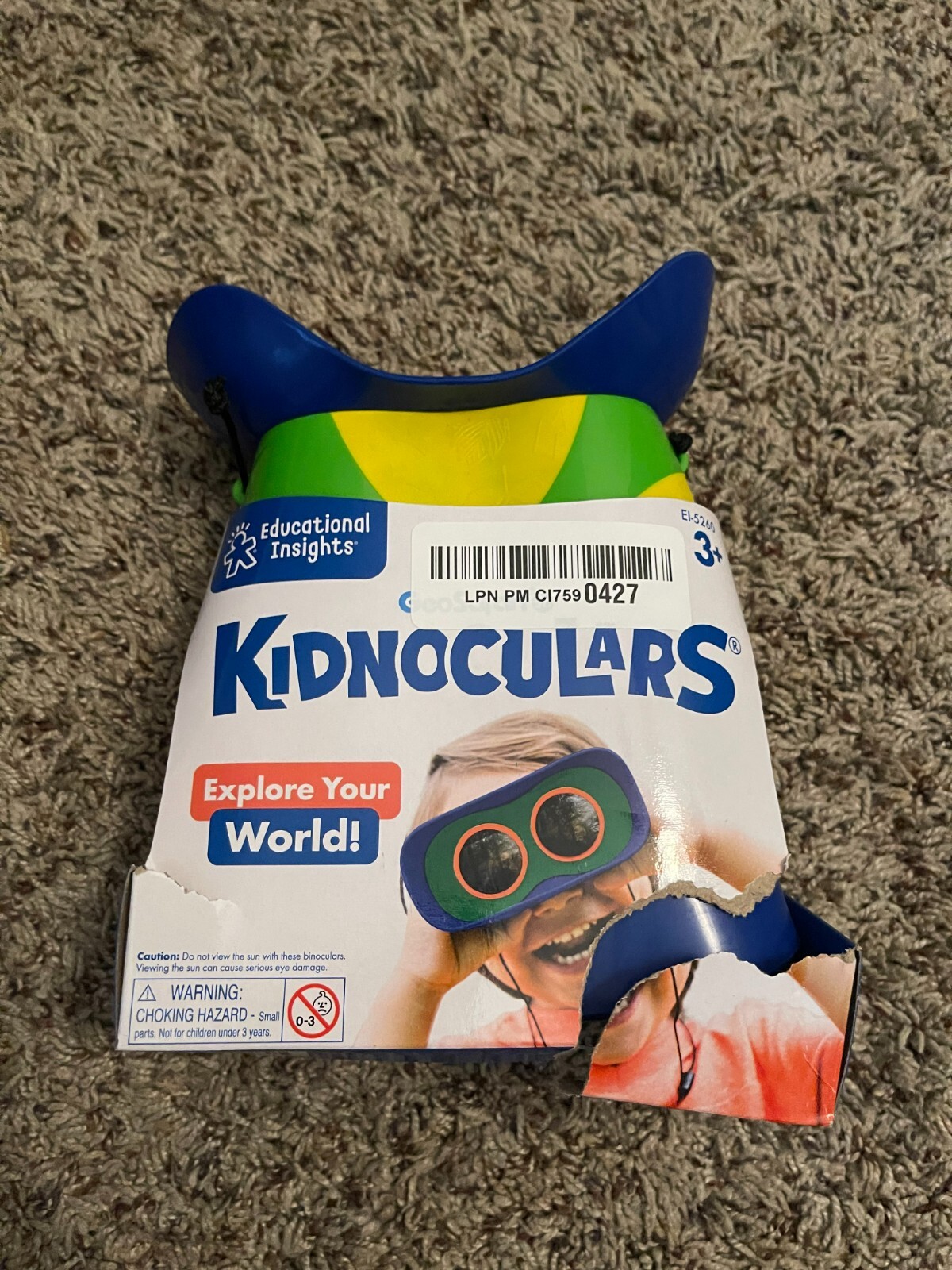 Educational Insights Jr. Kidnoculars, Binoculars New/Damaged Box