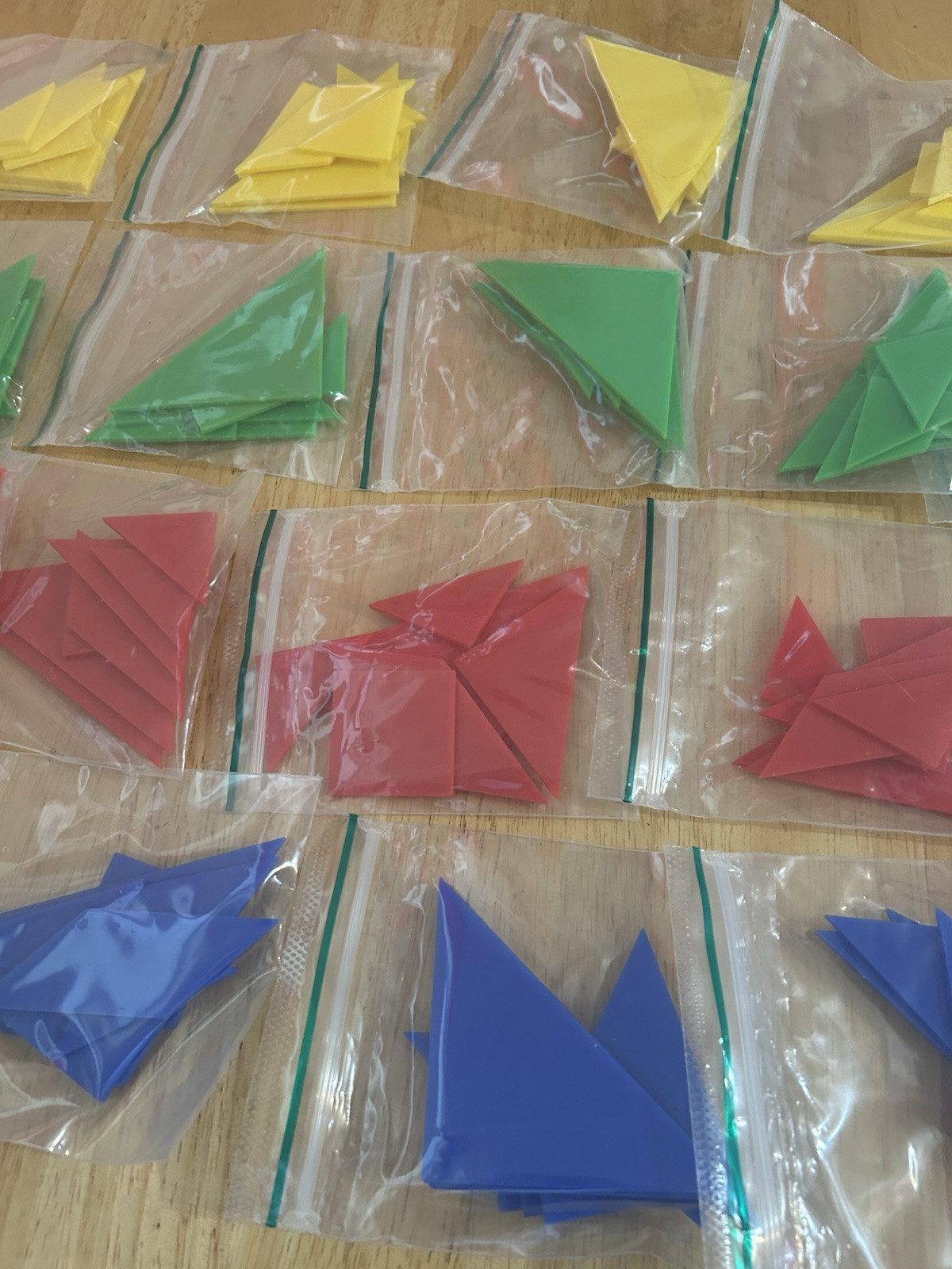 Lot of 169Plastic Tanagram Math Manipulative Fractions Shapes Homeschool