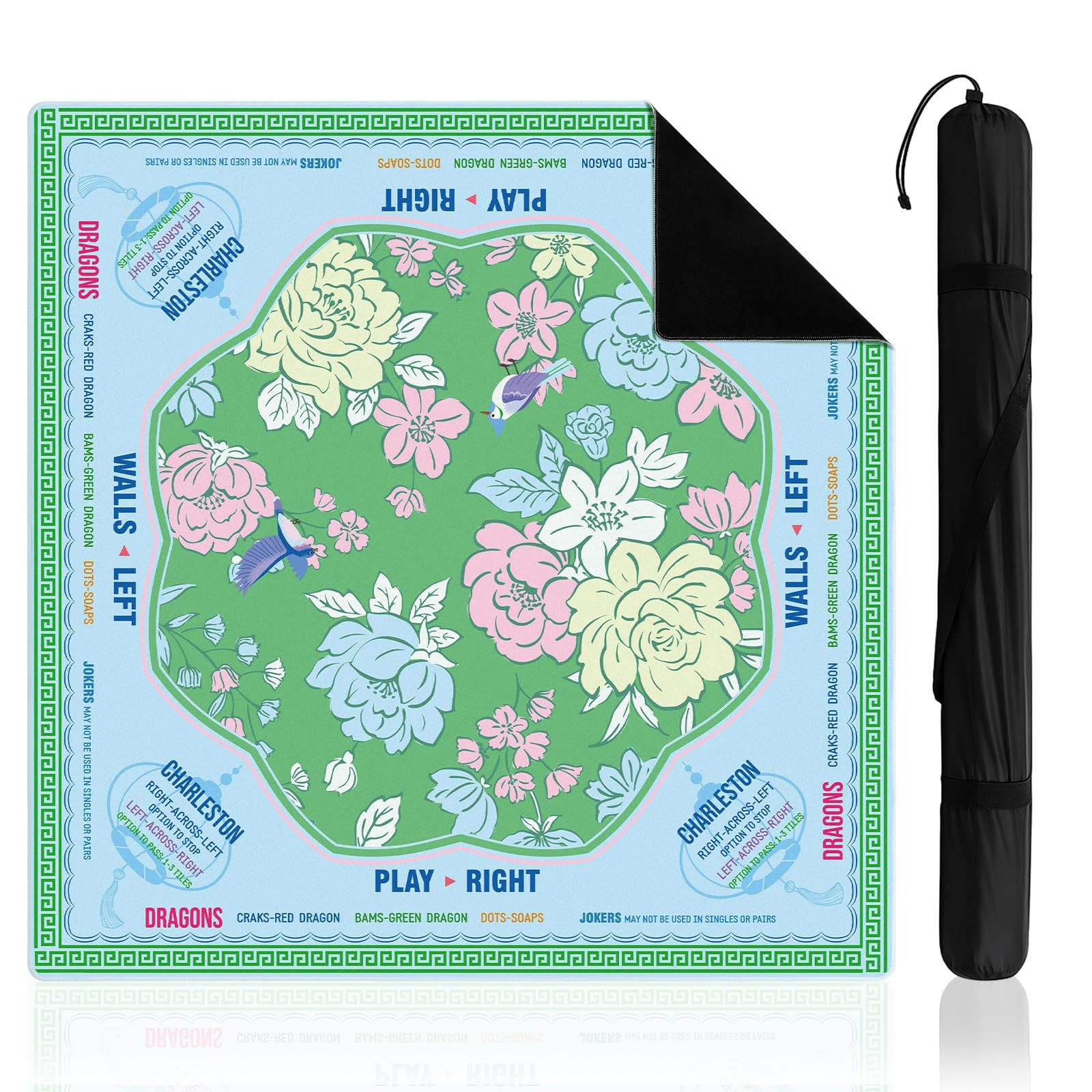 Flower Blue and Green 31.5 x x 0.2 inches,