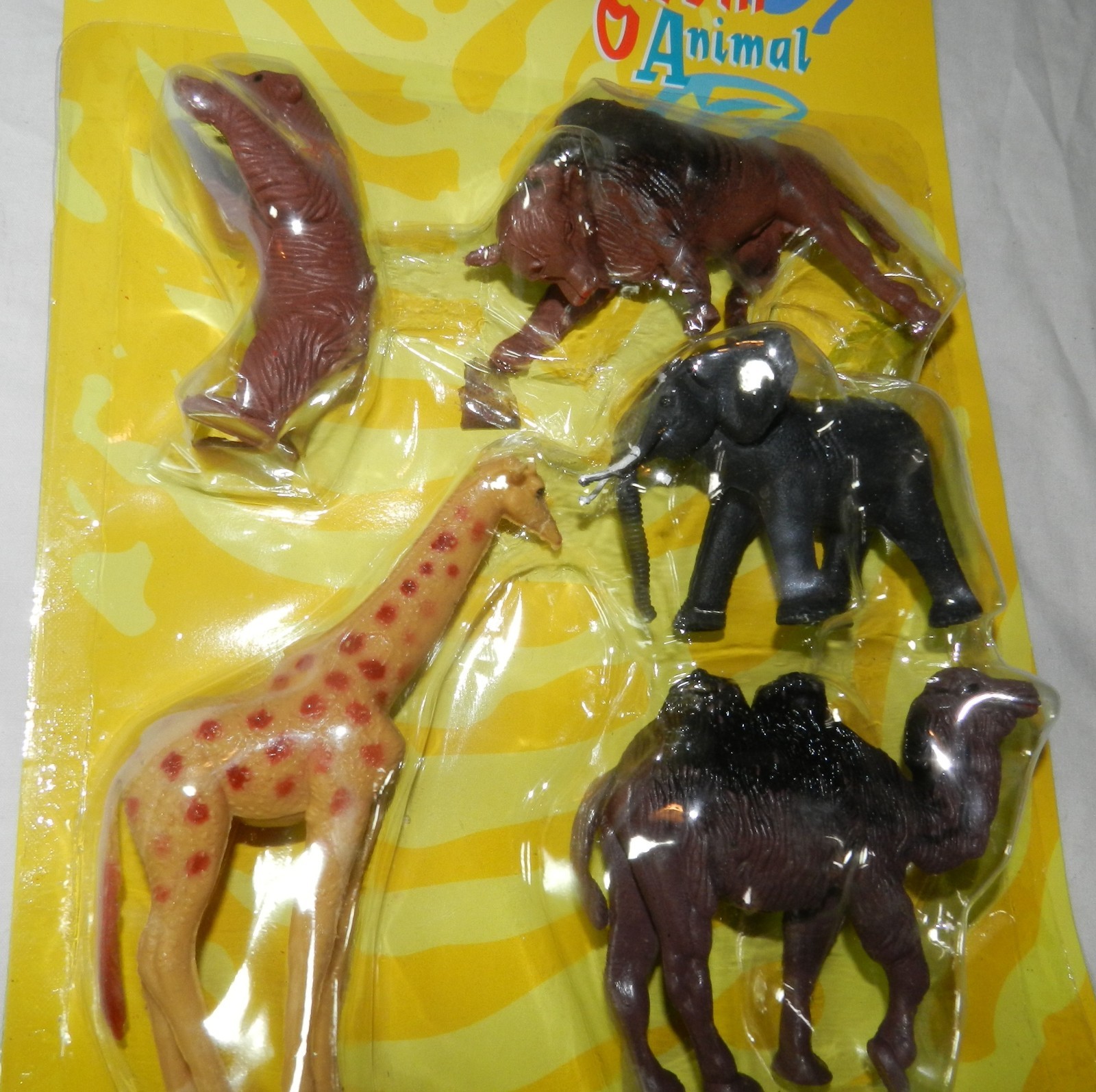 Lot of 11 New in Package Wild Kingdom Plastic Animals – Rhino, Giraffe, Moose, E