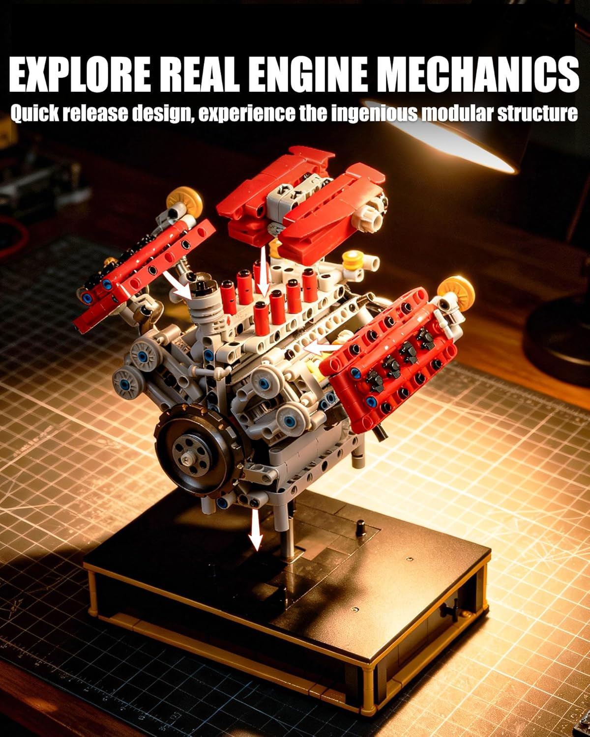 Mini V8 Engine Kits That Runs, Build Your Own V8 Engine Building Set with Motor