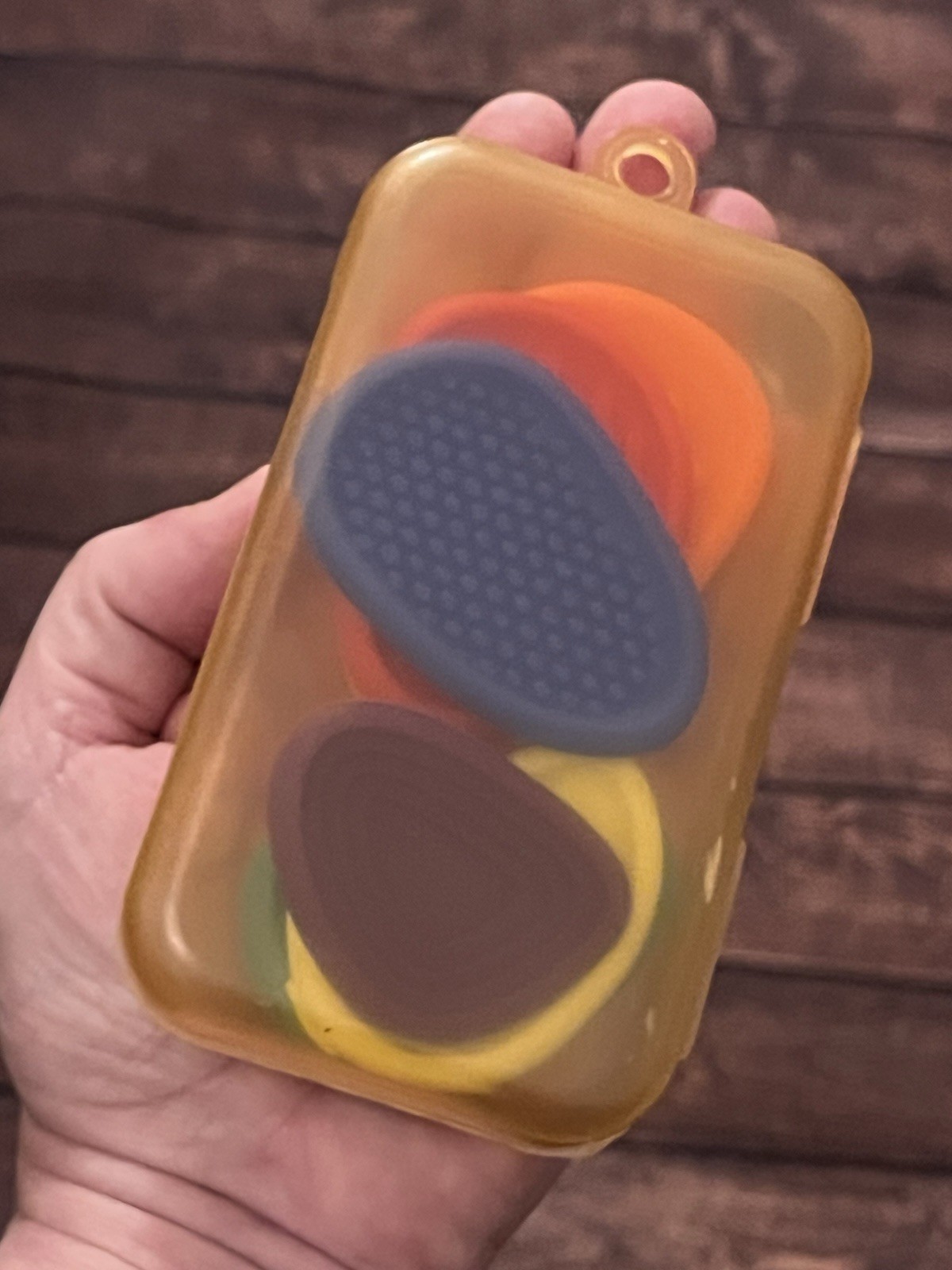 6 Pc Silicone Kids Fidget Toy Sensory Stress Relief Worry Stones Texture + Case