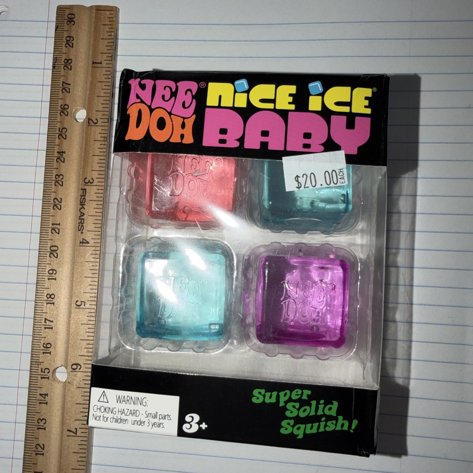 Authentic Needoh Nice Ice Baby 4 Mini Cubes New! Fast Shipping!