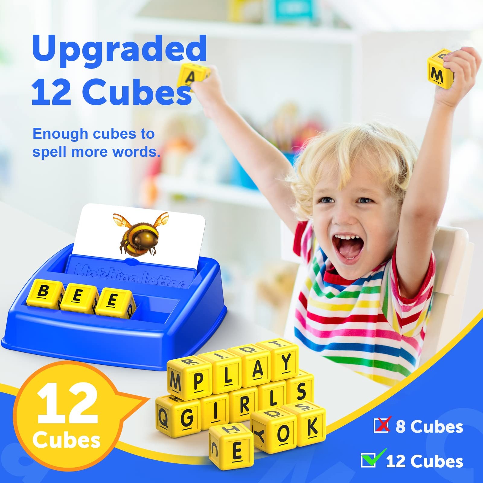Learning Games for Kids Ages 3-8, Matching Letter Game for Kids Toys Ages 3-8…