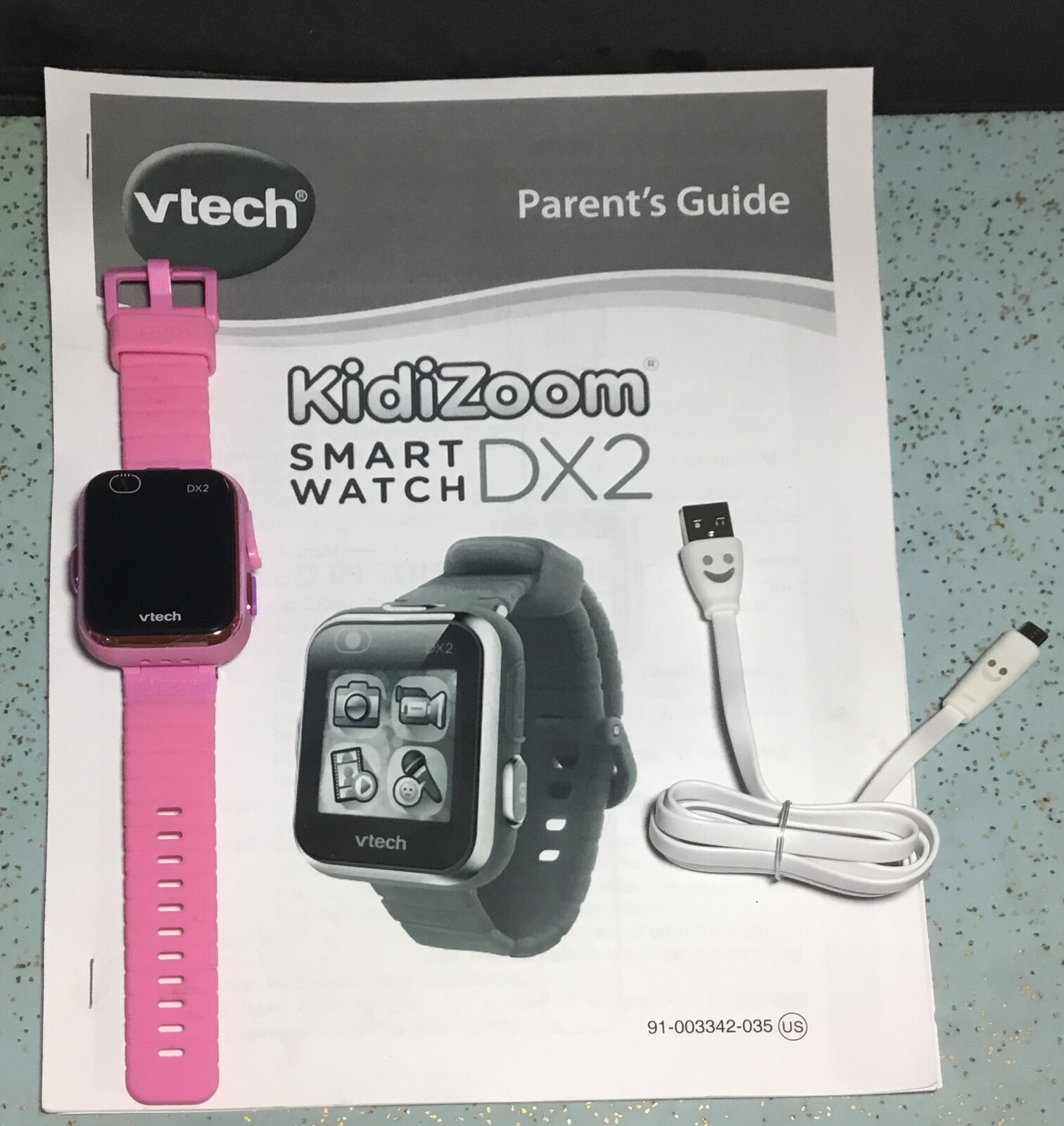 2018 VTECH 1938 KIDIZOOM DX2 PINK w/CHARGE CABLE NO BOX