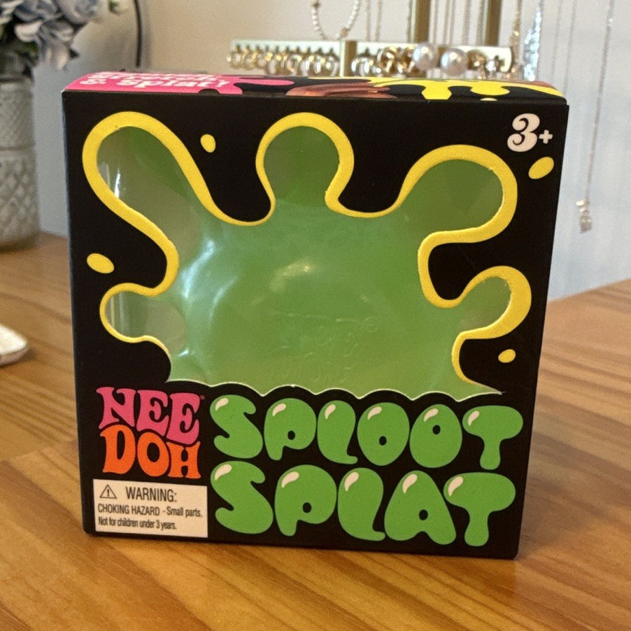 NeeDoh Sploot Splat Green Tactile Squeeze Toy, Ages 3-4 Years