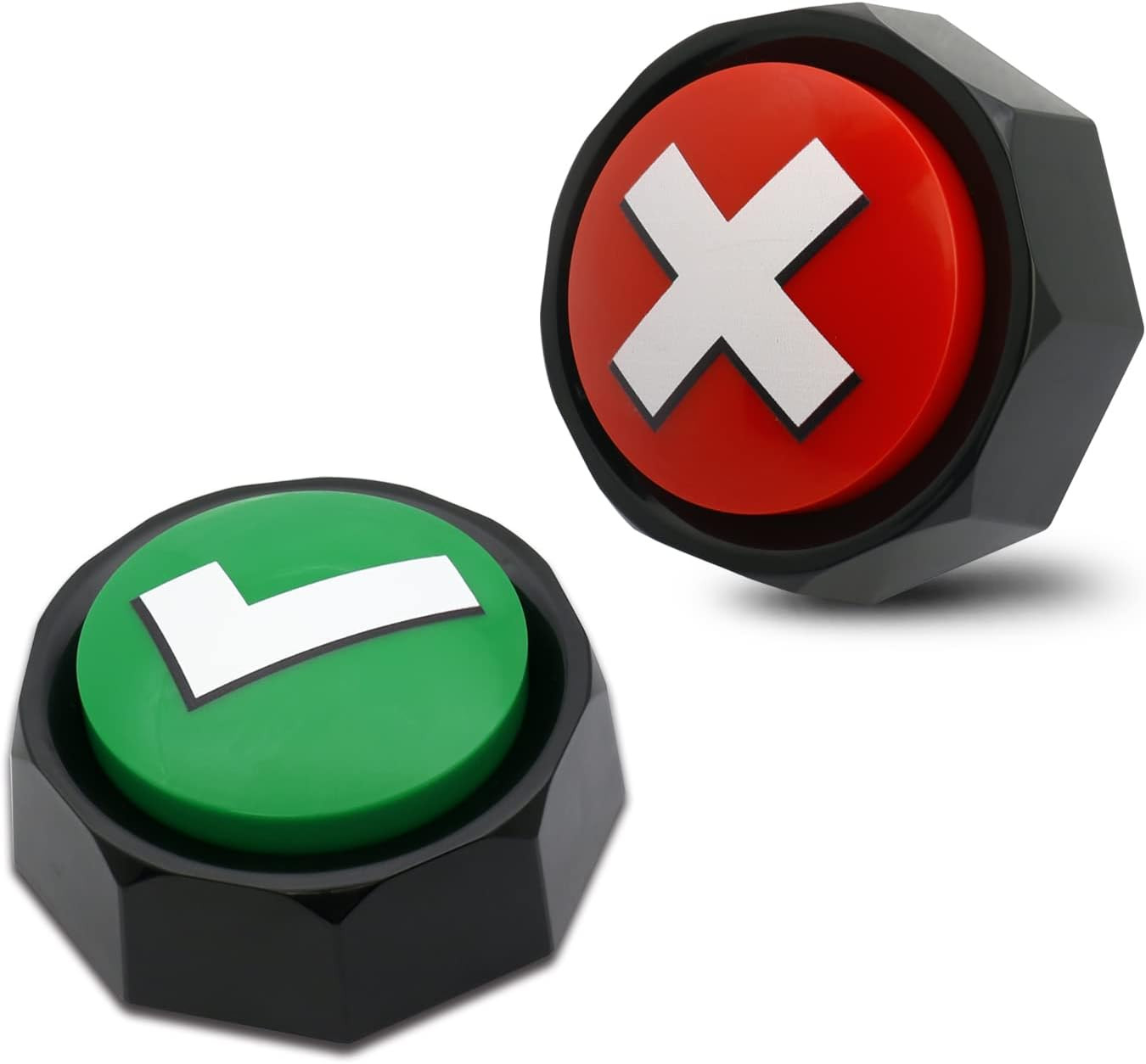Right Wrong Button, Sound Buzzers Set of 2 Assorted Colored Buzzers, Easy to Use