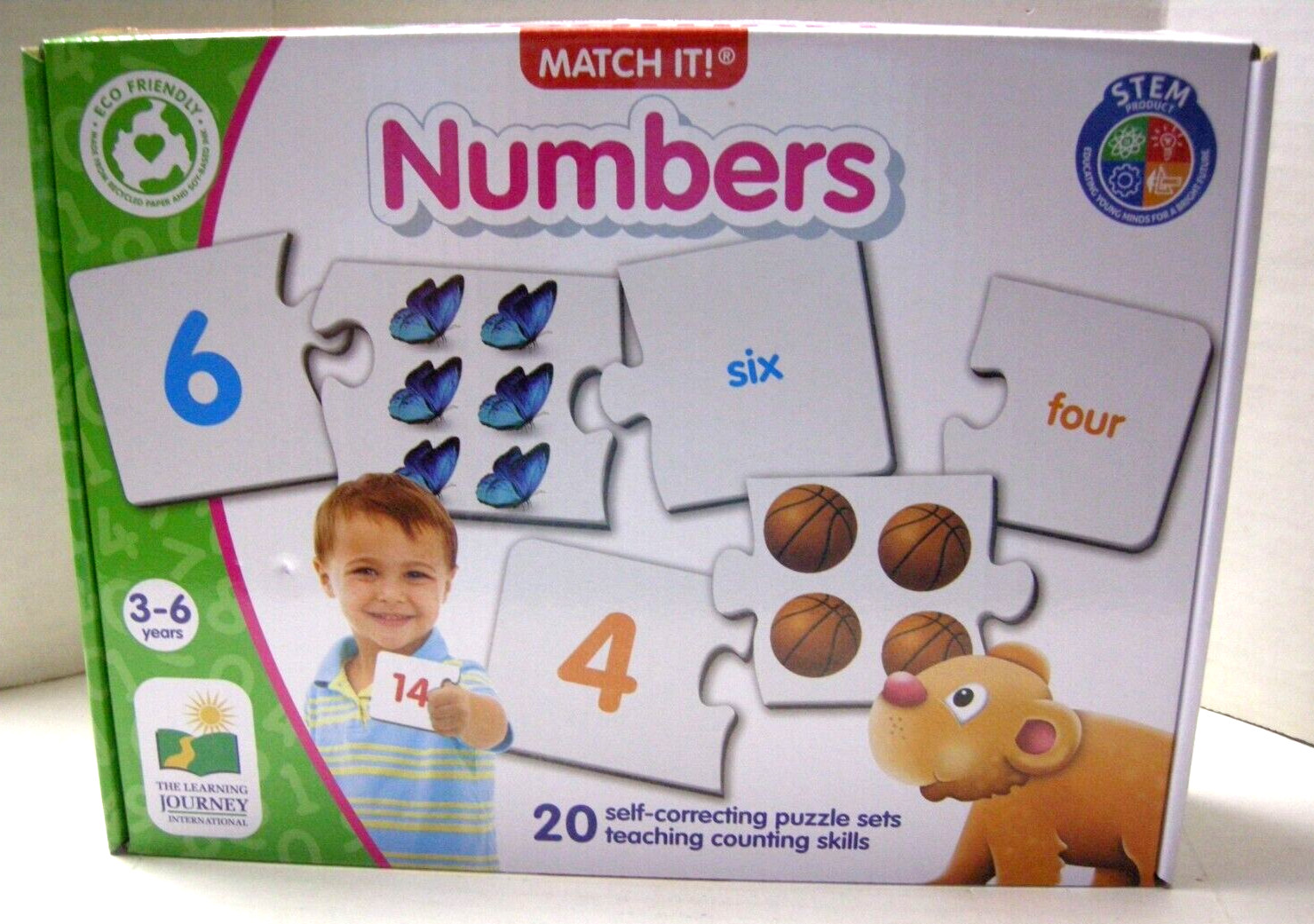 Numbers By The Learning Journey International, 20 Pieces, 3-6 Years, Brand New
