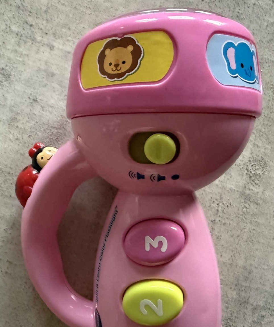 VTech Spin and Learn Color Flashlight BaBy Infant Toddler Kids Toy Game Pink WoW