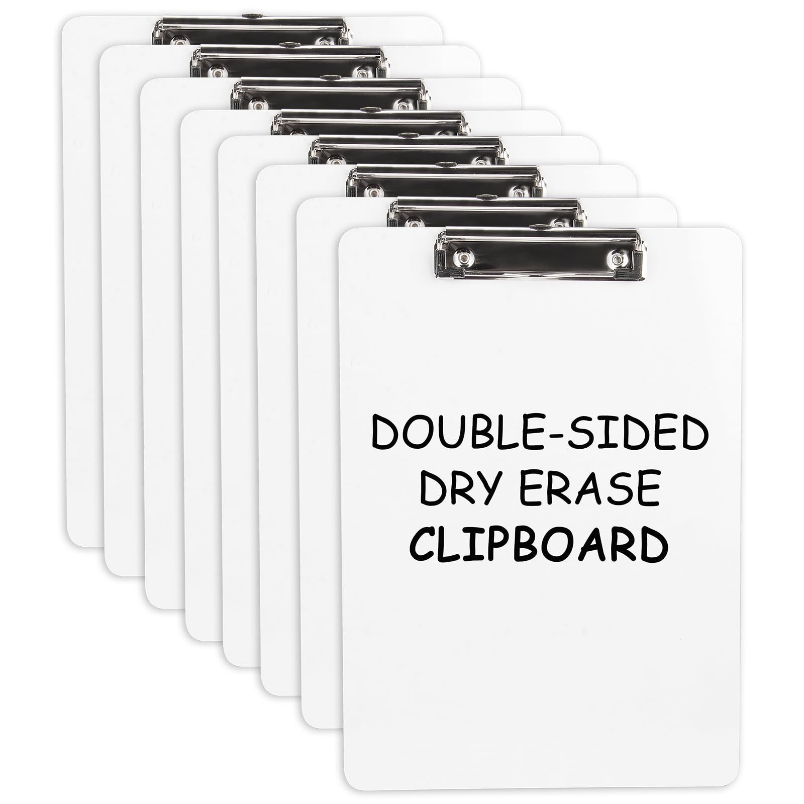 Dry Erase Wood Clipboard 8 Pack, Hardboard Clip Board 8.5×11 for Classroom, S…