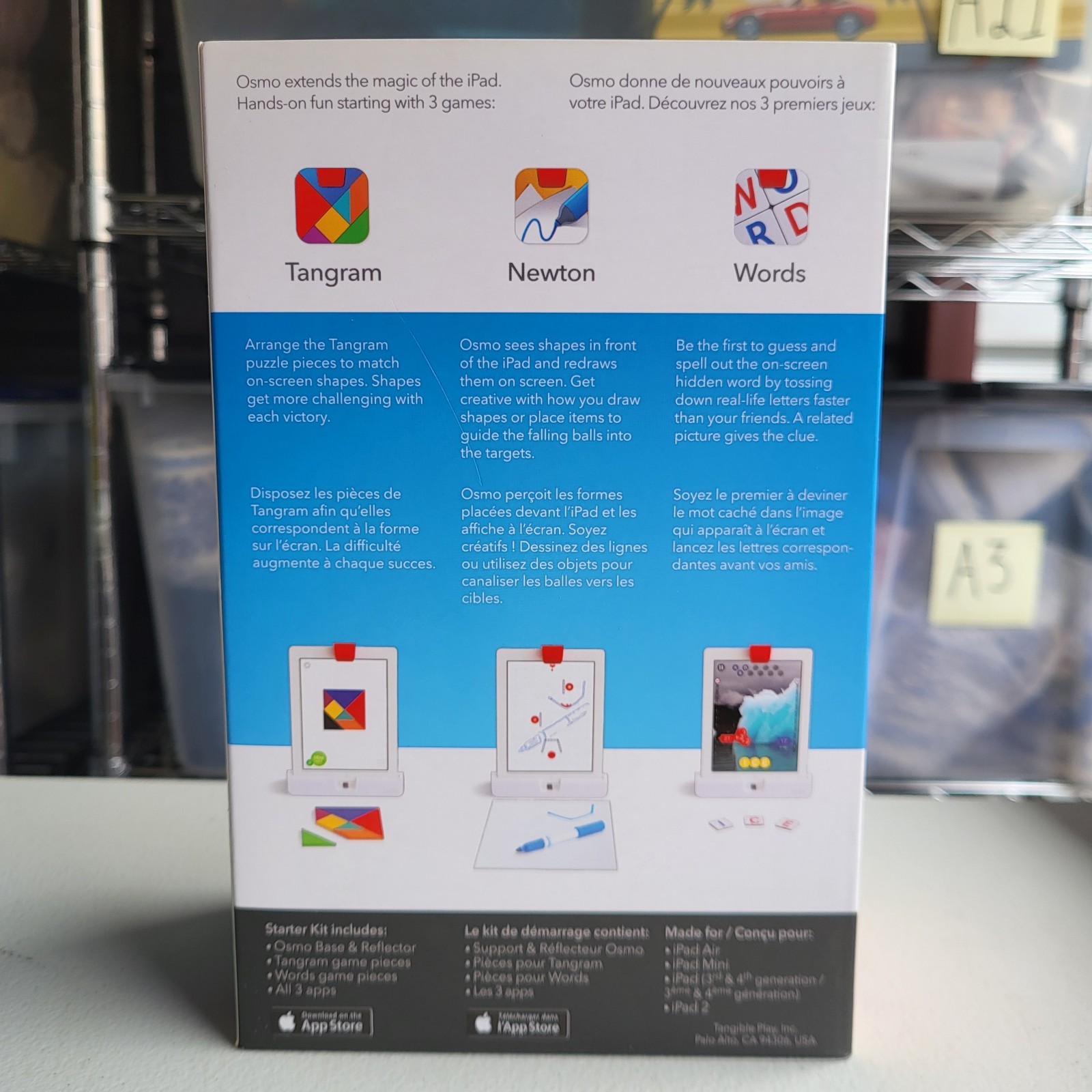 Osmo Play Outside The Screen Starter Kit For Apple iPad Base Tangram Words~New!