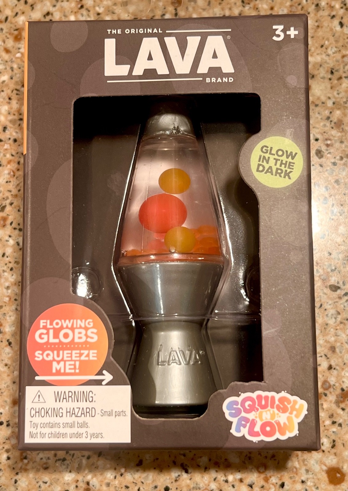 Schylling Lava Squish N Flow Squishy *RED*NeeDoh Glow In The Dark-Lava Lamp Rare