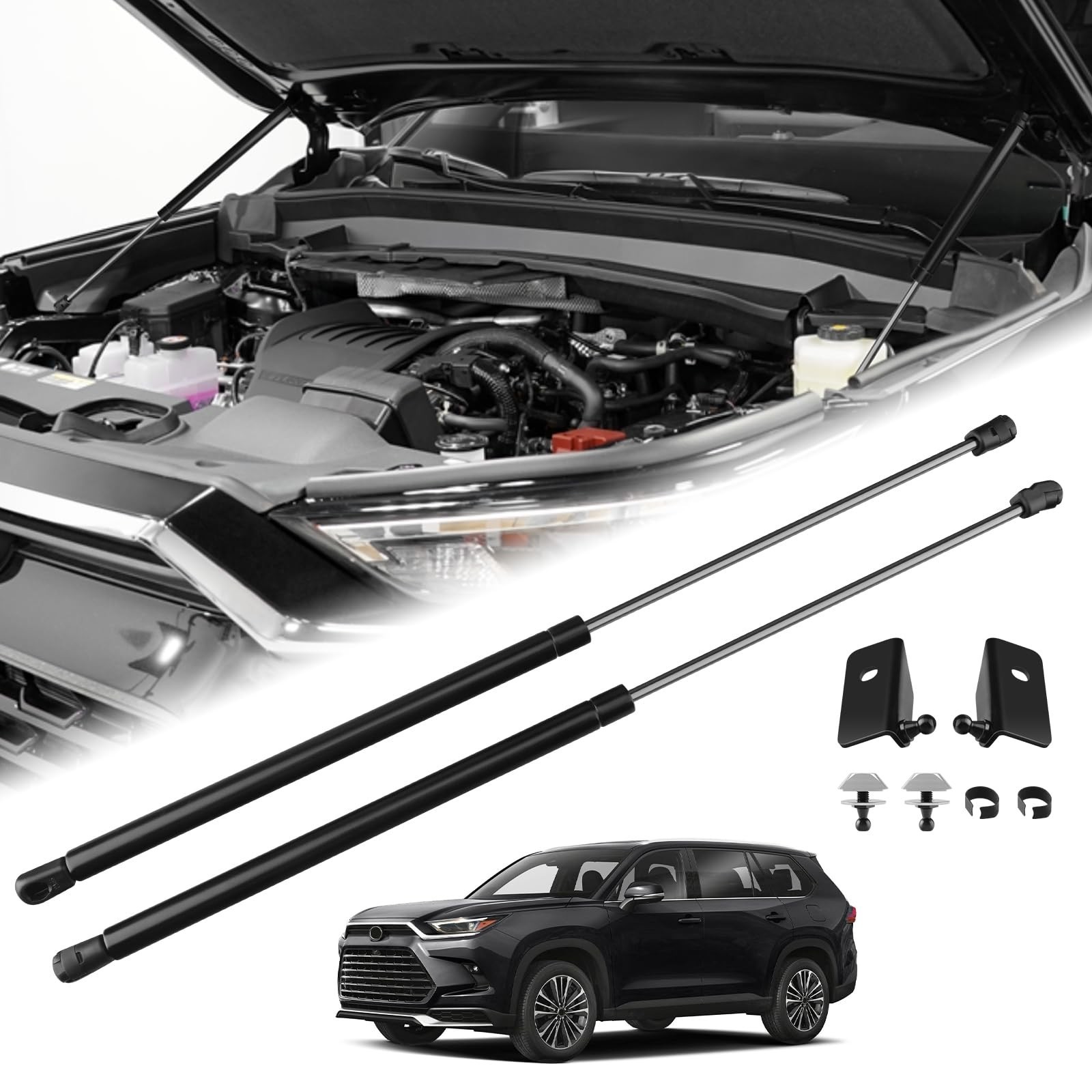 Hood Struts for Grand Highlander 2024 2026, Hood Lift Support No Drill Front …