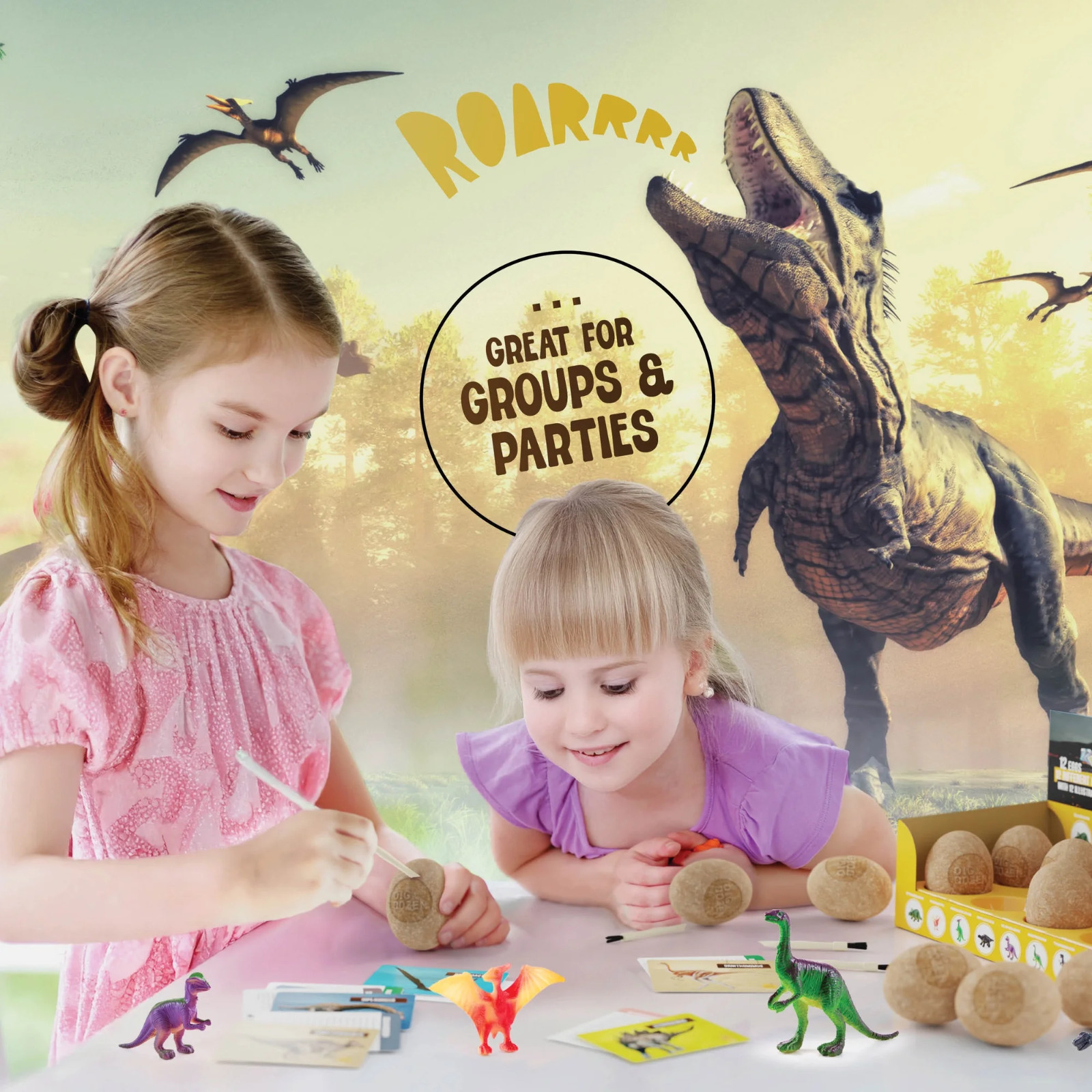 Dinosaur Hatching Eggs 12 Pack Grow Surprise Dino Toys Kids Toy Birthday Gift
