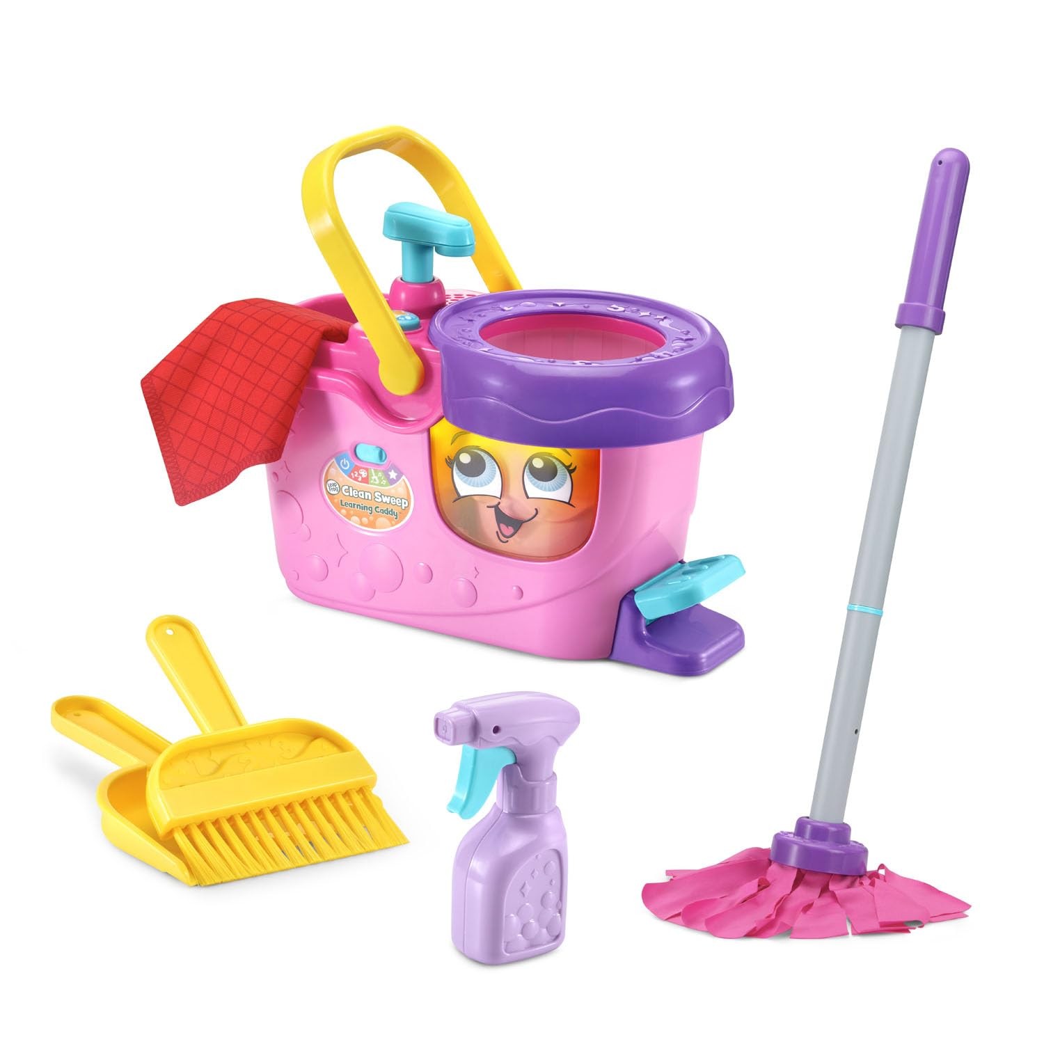 Clean Sweep Learning Caddy, Kids Mop and Broom Cleaning Toy Set for Ages 3-5,…