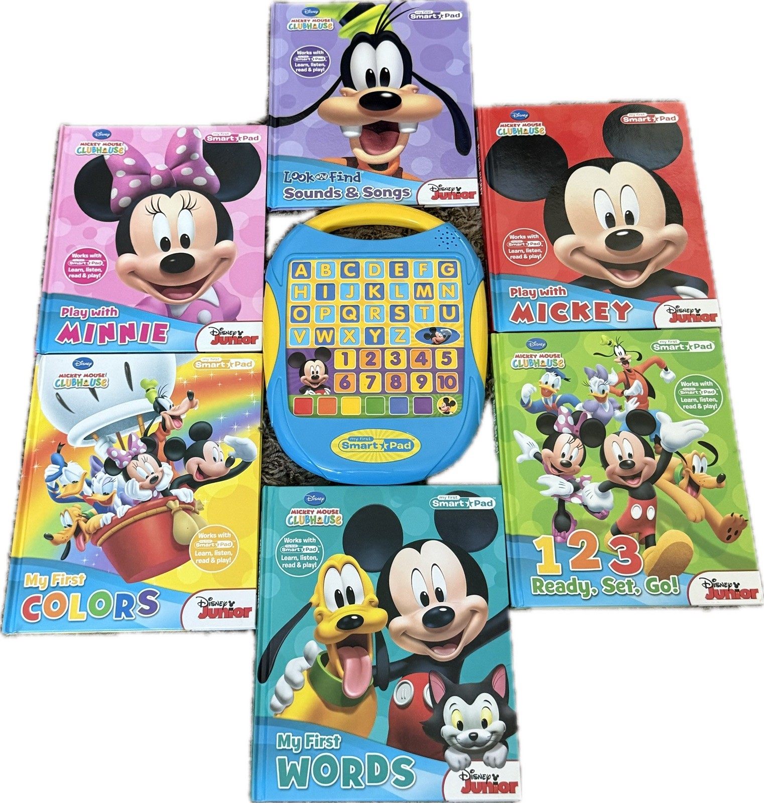 Disney Mickey Mouse Clubhouse Smart Pad Toy with 6 Books