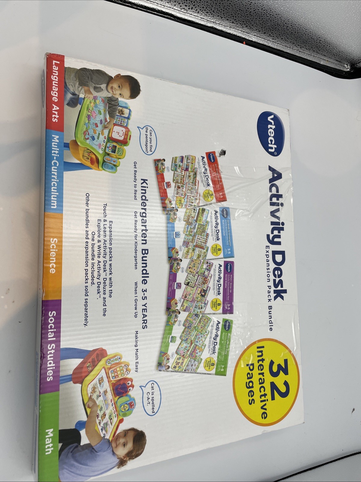 VTech Touch & Learn Activity Desk Kindergarten Expansion Bundle Complete OpenBox