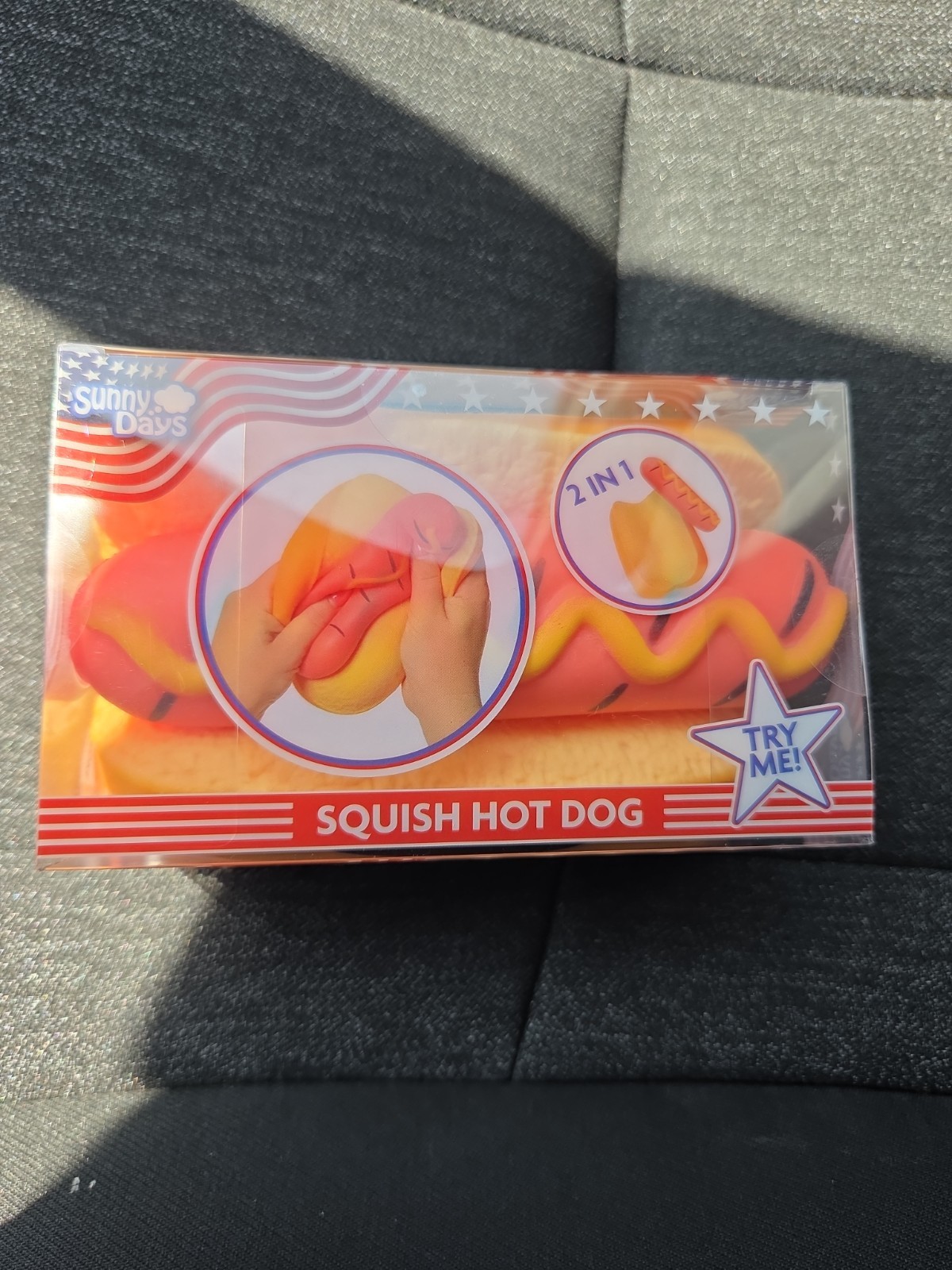 TOYMENDOUS SUNNY DAYS SQUISH HOT DOG Viral Summer Squishy Toy 2026 4th Of July