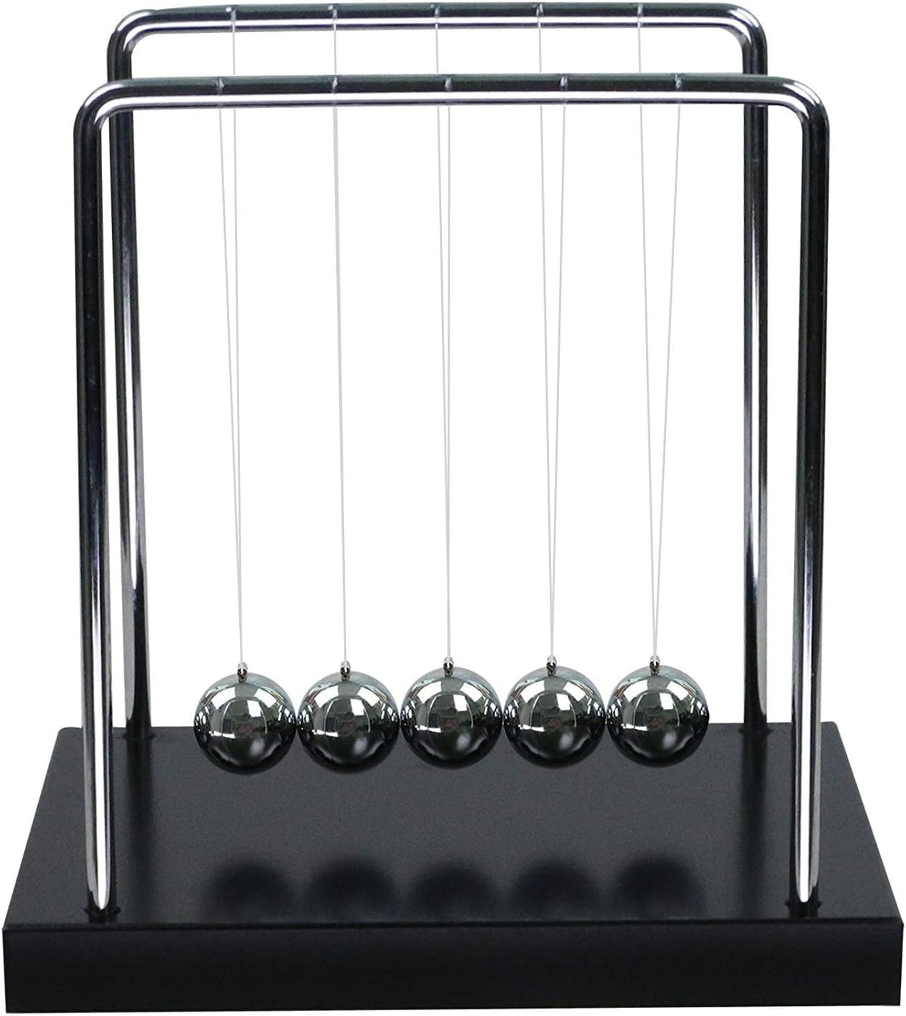 Newton’S Cradle with 7Balls 9Inch Wooden Base Balance Ball Office Decoration