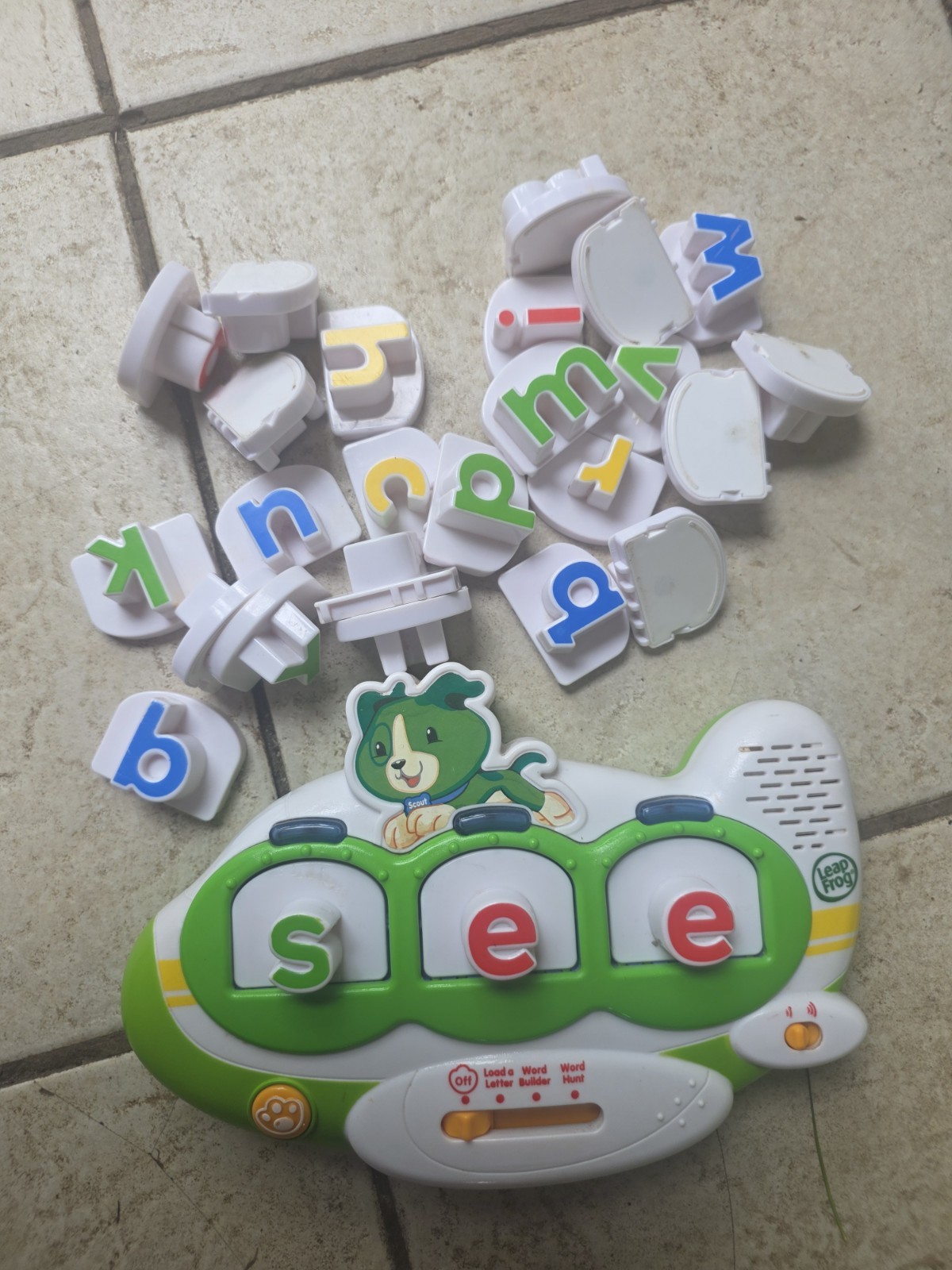 LeapFrog Magnet Letter Word Builder Jet Plane Scout abc Fridge Phonics