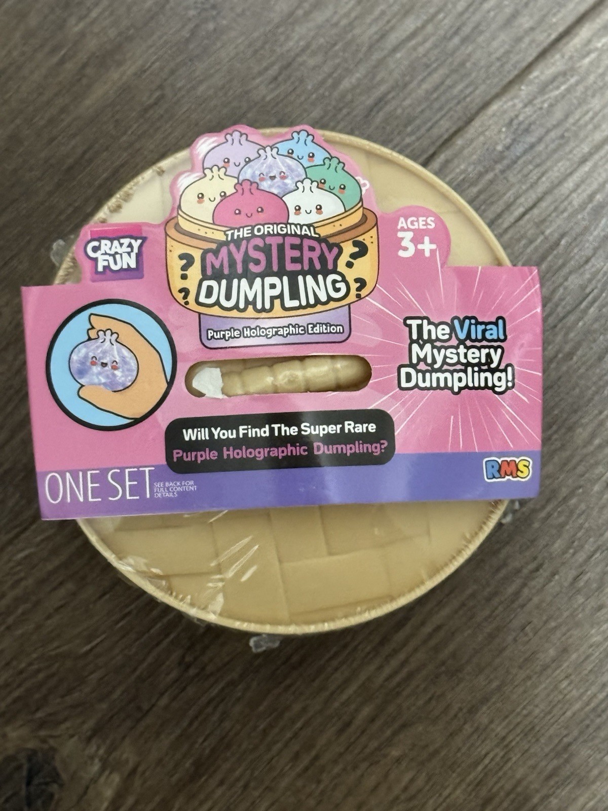 1x New! RMS Crazy Fun Squishy Bun Purple Holographic Mystery Dumpling