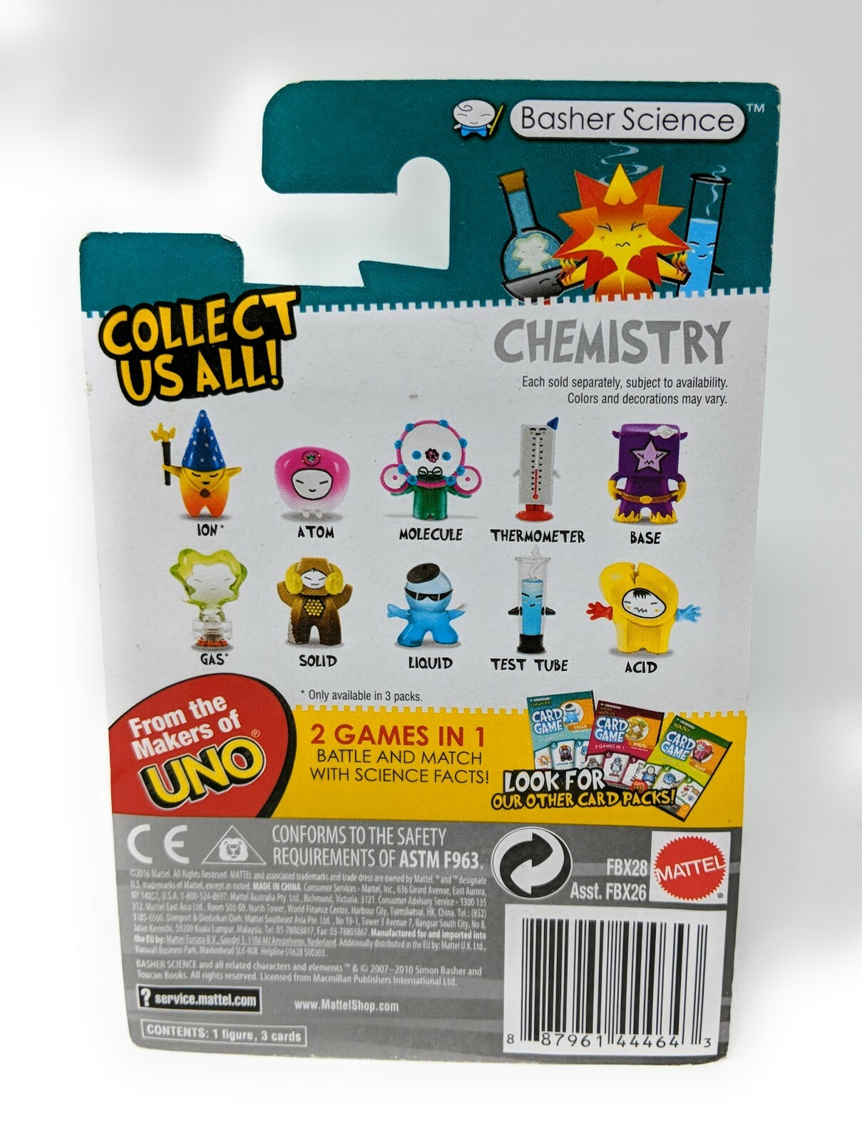 Basher Science LIQUID Figure & Chemistry Game Cards Series 1 FBX28 STEM Games