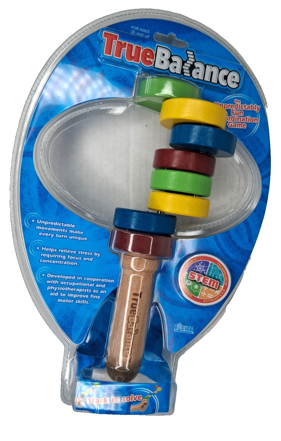 True Balance Unpredictably Fun Coordination STEM Game Wooden Toy By Excite-Toys